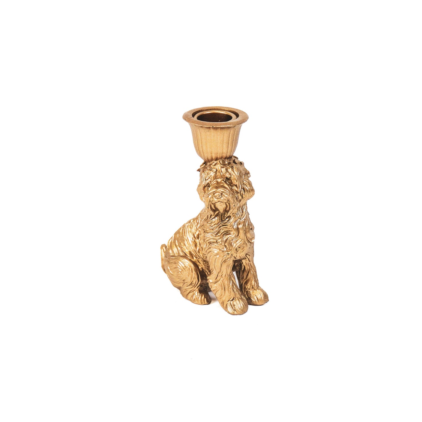 HV Labradoodle Kandelaar- Goud - 4x9x13 cm