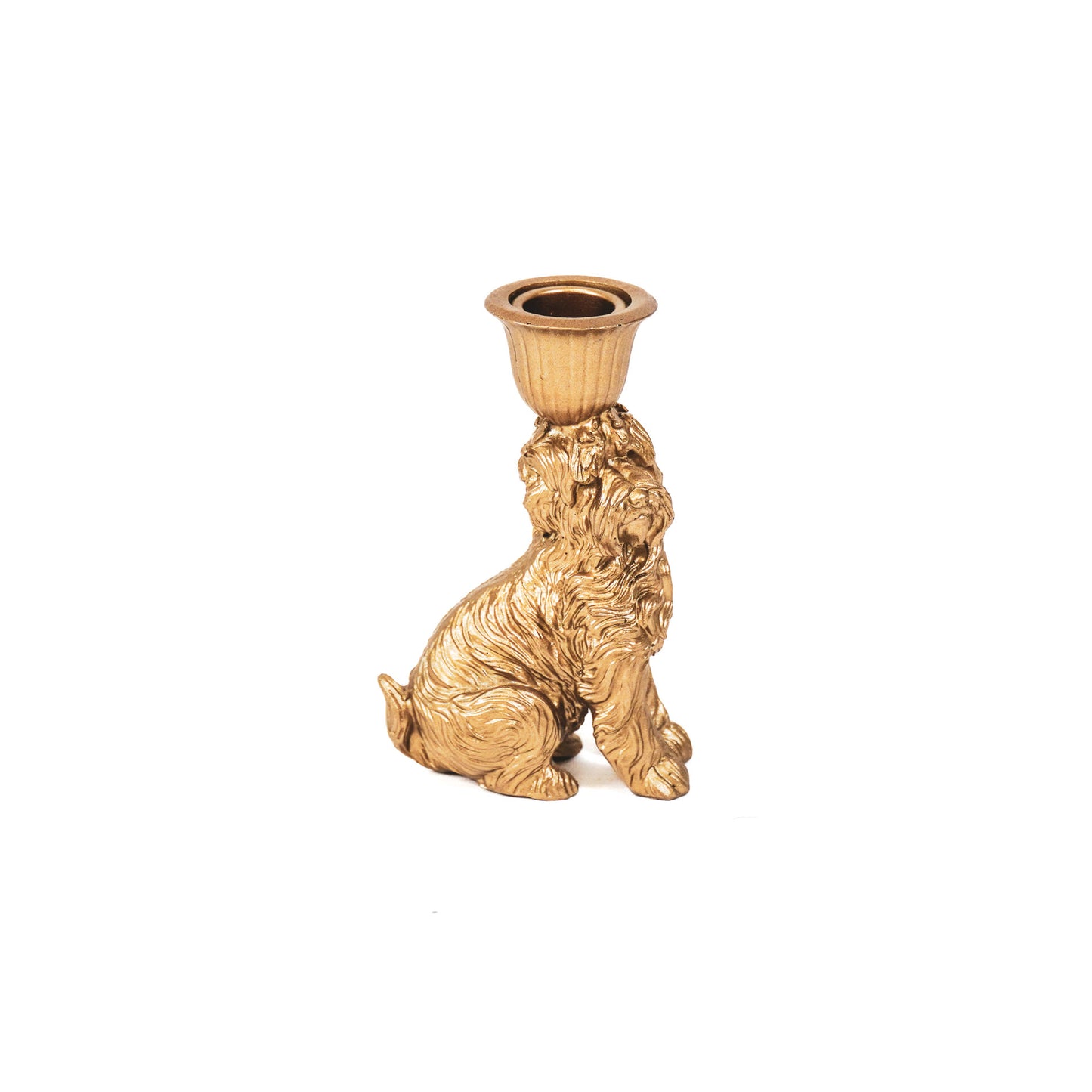 HV Labradoodle Kandelaar- Goud - 4x9x13 cm