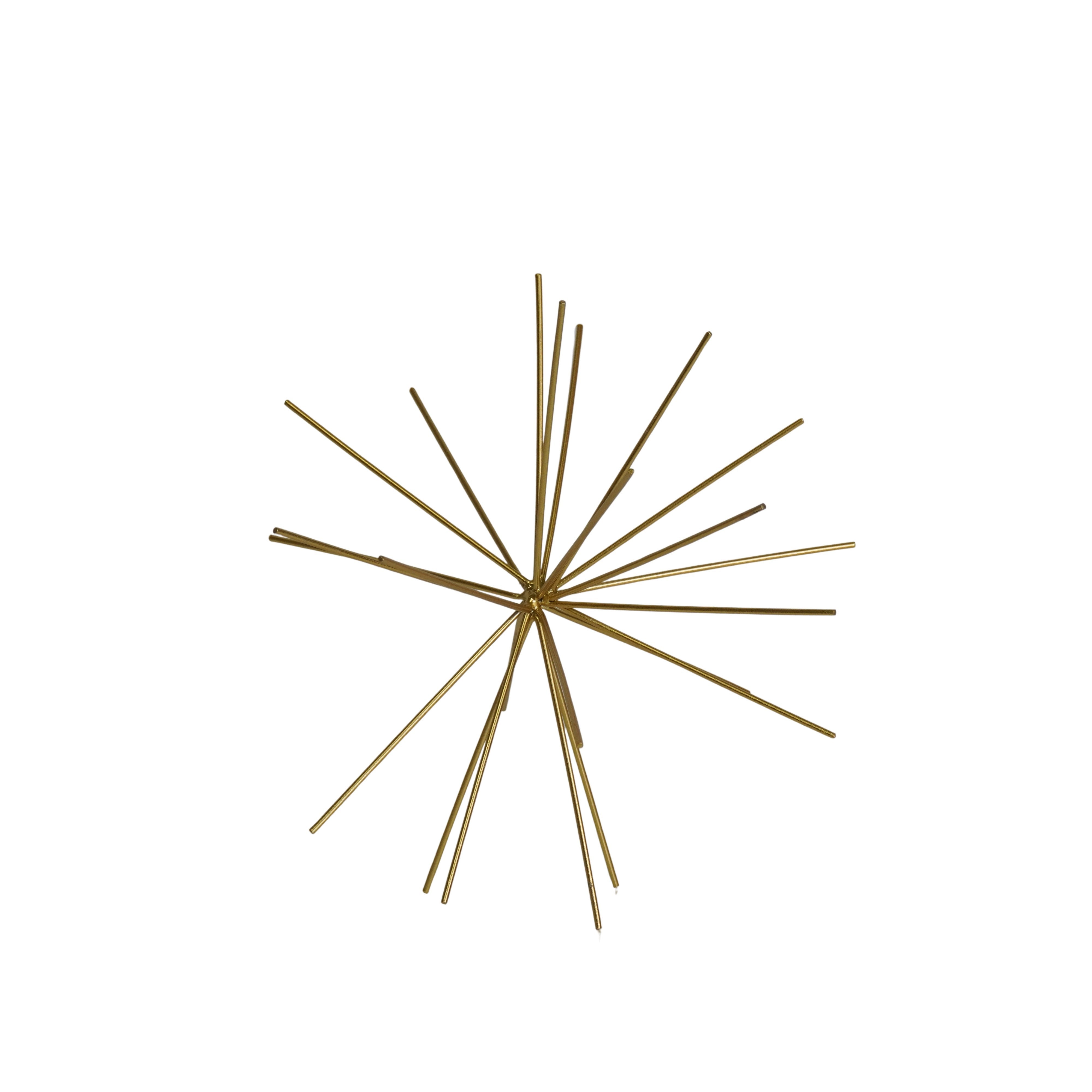 Ornament - Vuurwerk - Metaal - Goud - 25x25x25cm