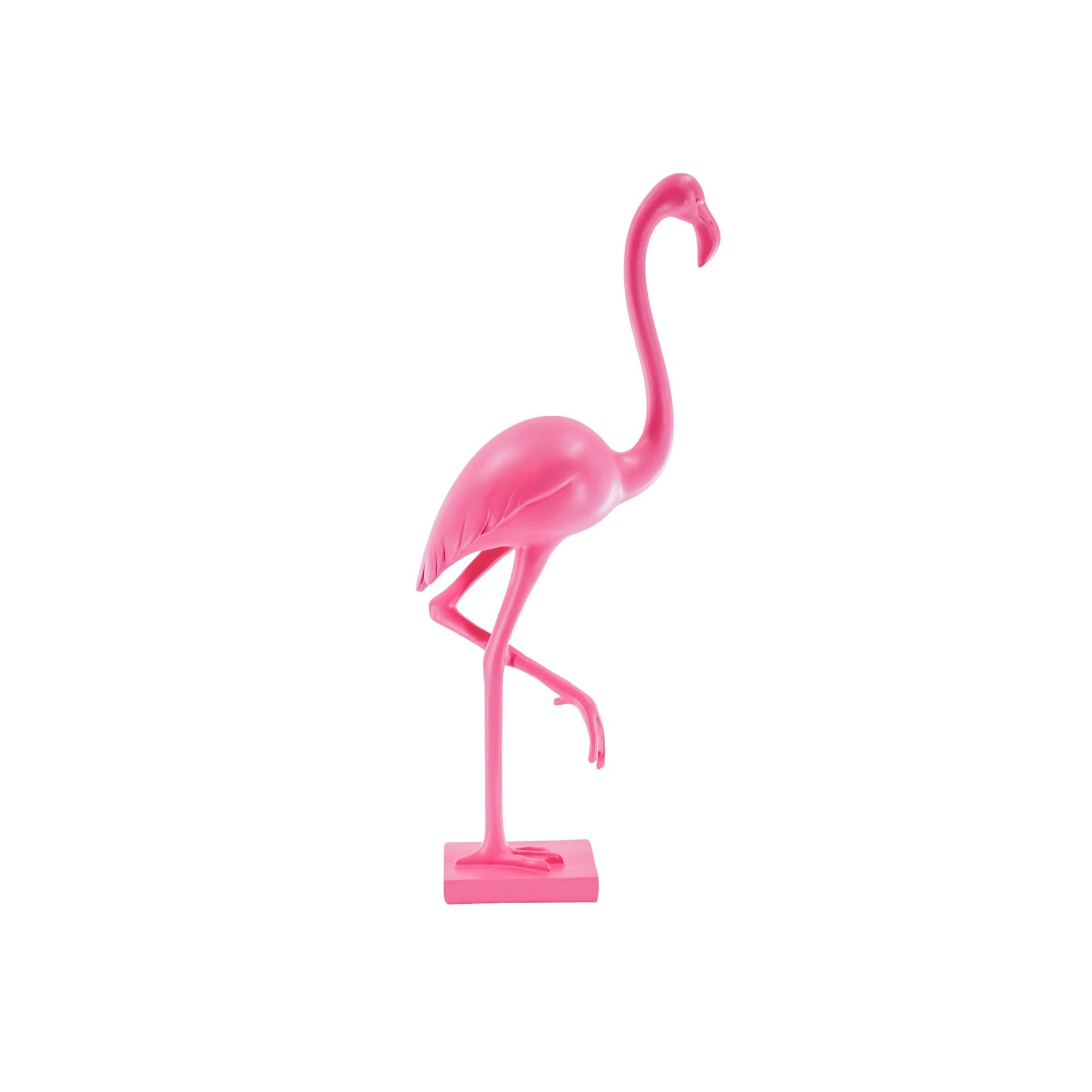 Ornament - Flamingo - Polyresin - Roze - 12x10x49,5cm