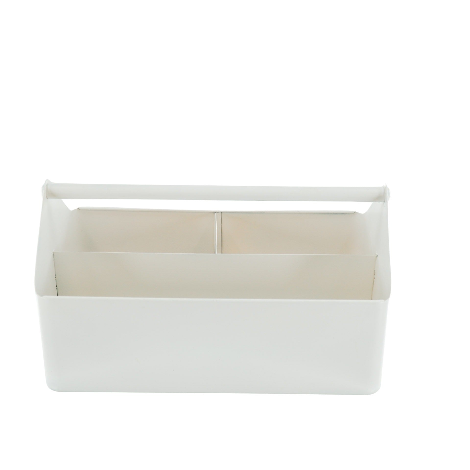 Metalen Bak met Vakken- Organizer - Metaal - White - 30x17x17cm