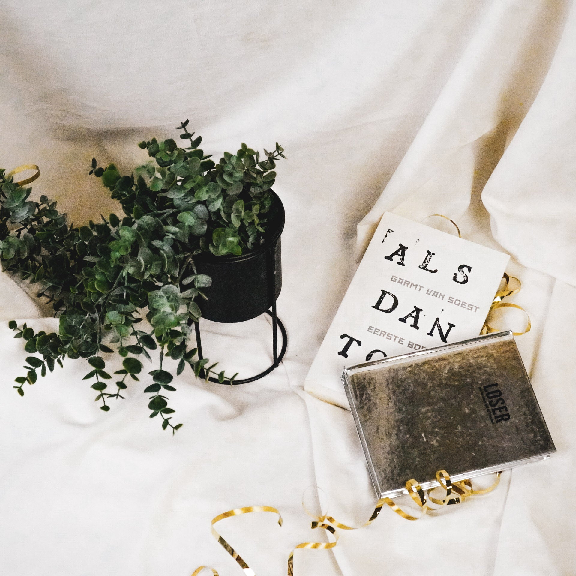 Planten Pot - Metaal - Zwart - 11x11x19cm