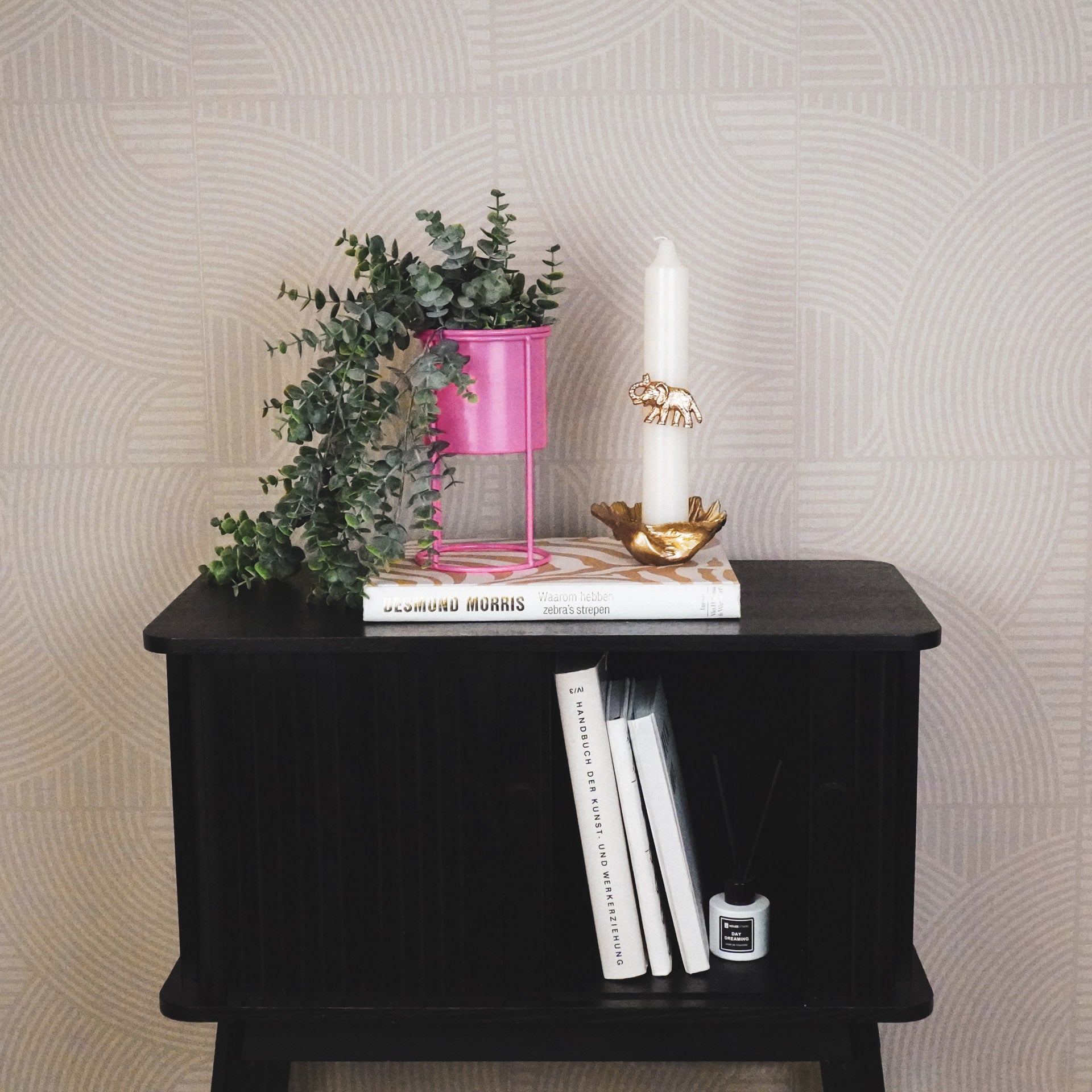 Planten Pot - Metaal - Roze - 11x11x19cm