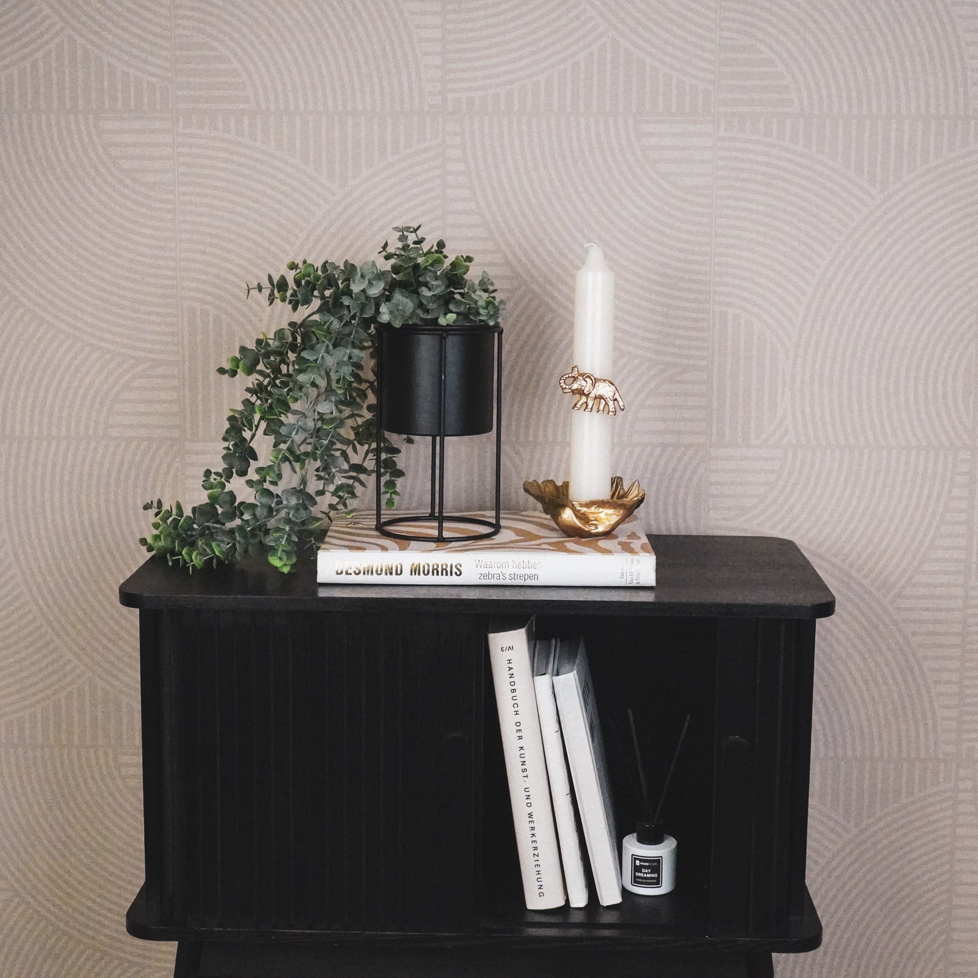 Planten Pot - Metaal - Zwart - 11x11x19cm