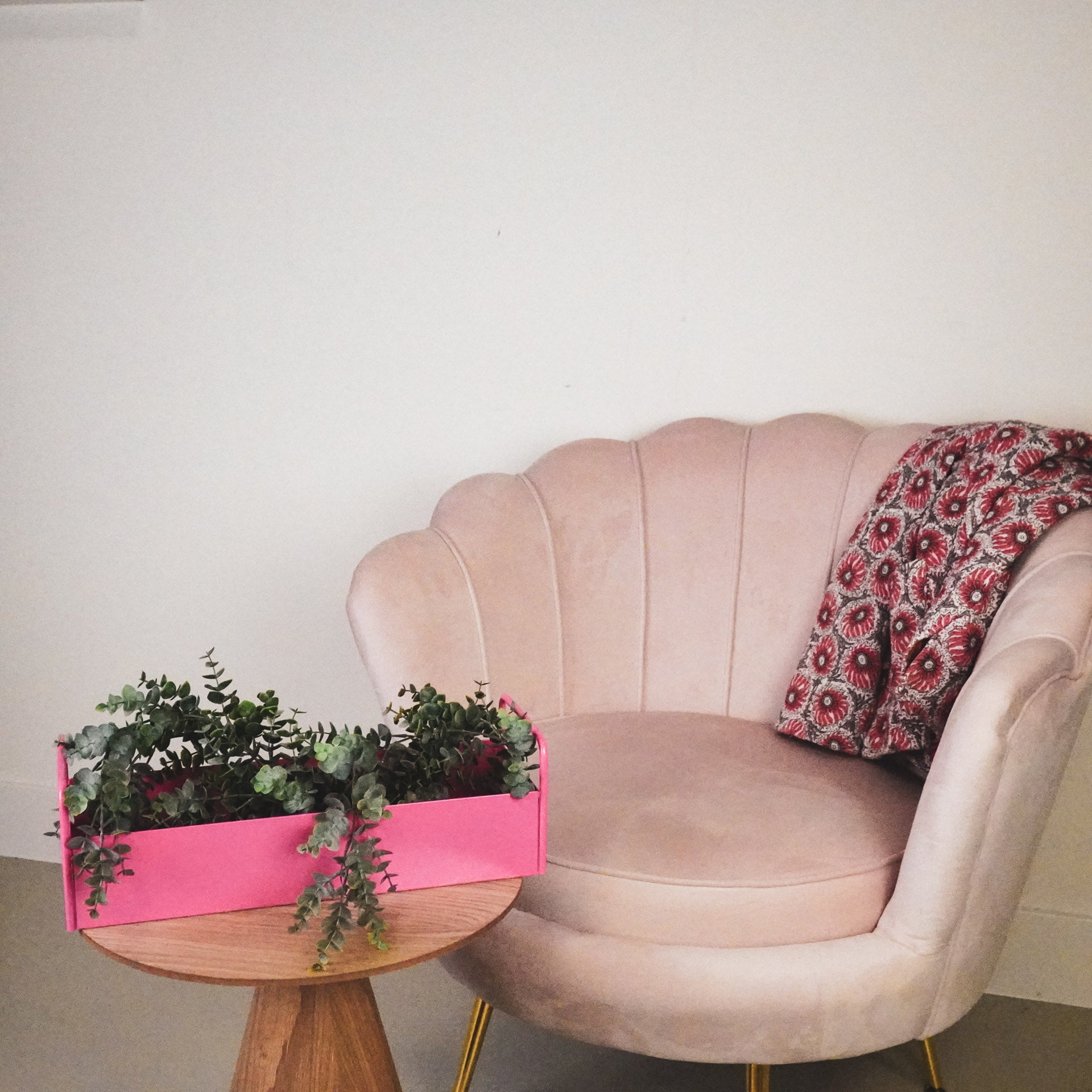 Dienblad- Tray met handvatten- Metaal- Fluor Roze - 41,5x15,5x13cm