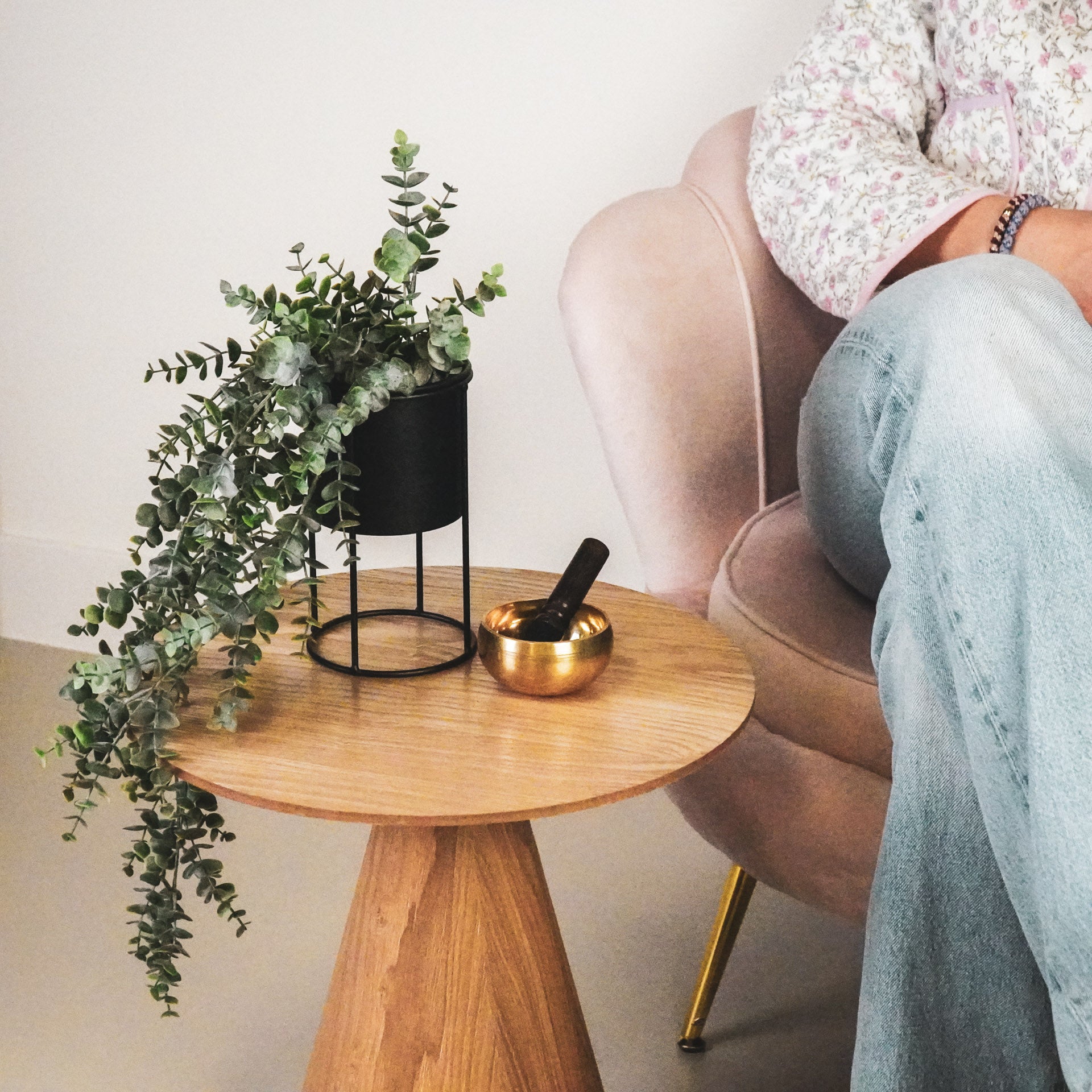 Planten Pot - Metaal - Zwart - 11x11x19cm