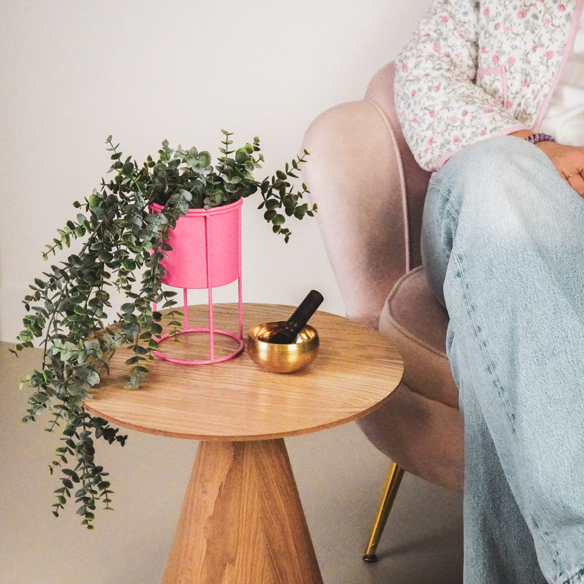 Planten Pot - Metaal - Roze - 11x11x19cm