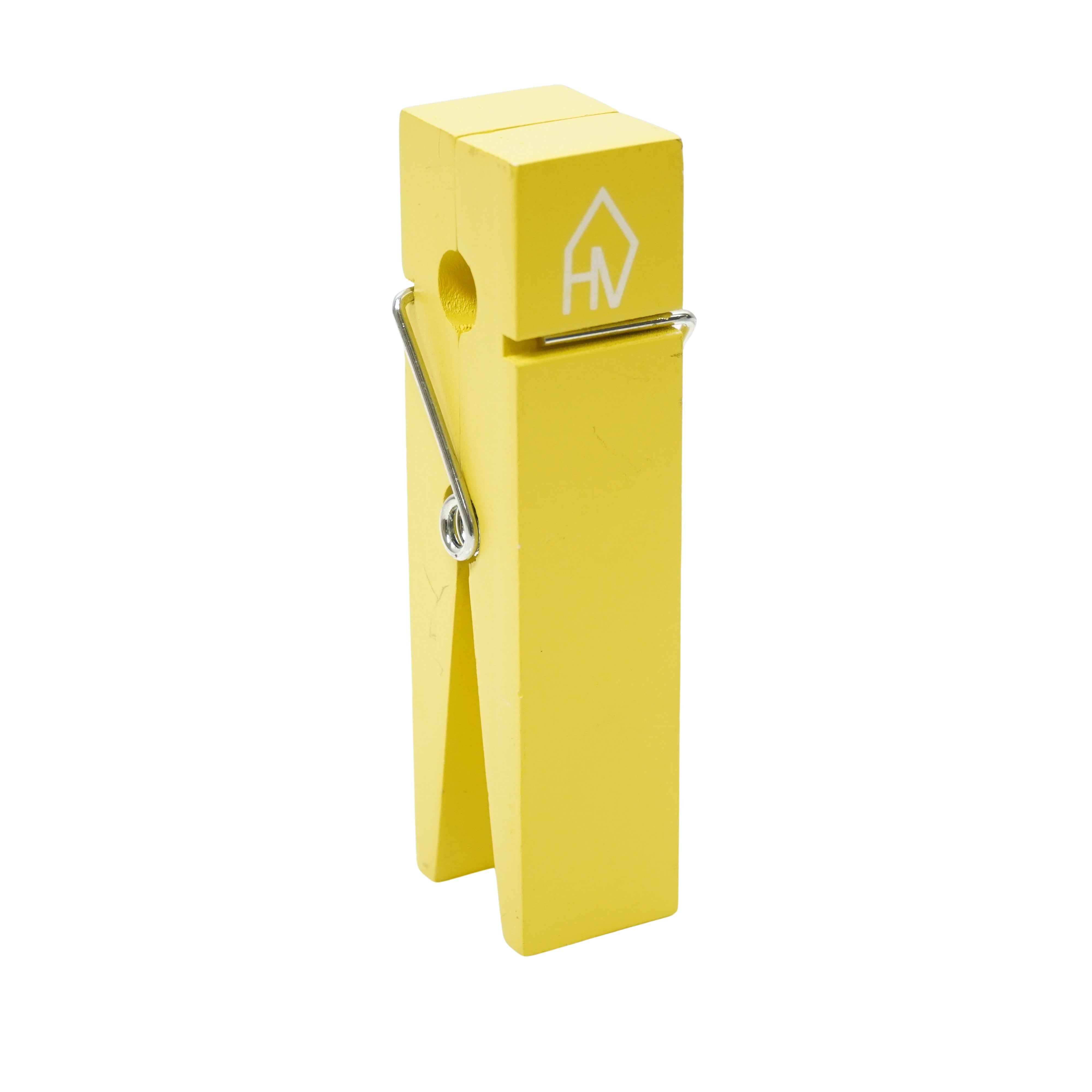 Knijper - Hout - Neon Geel - 4x15cm