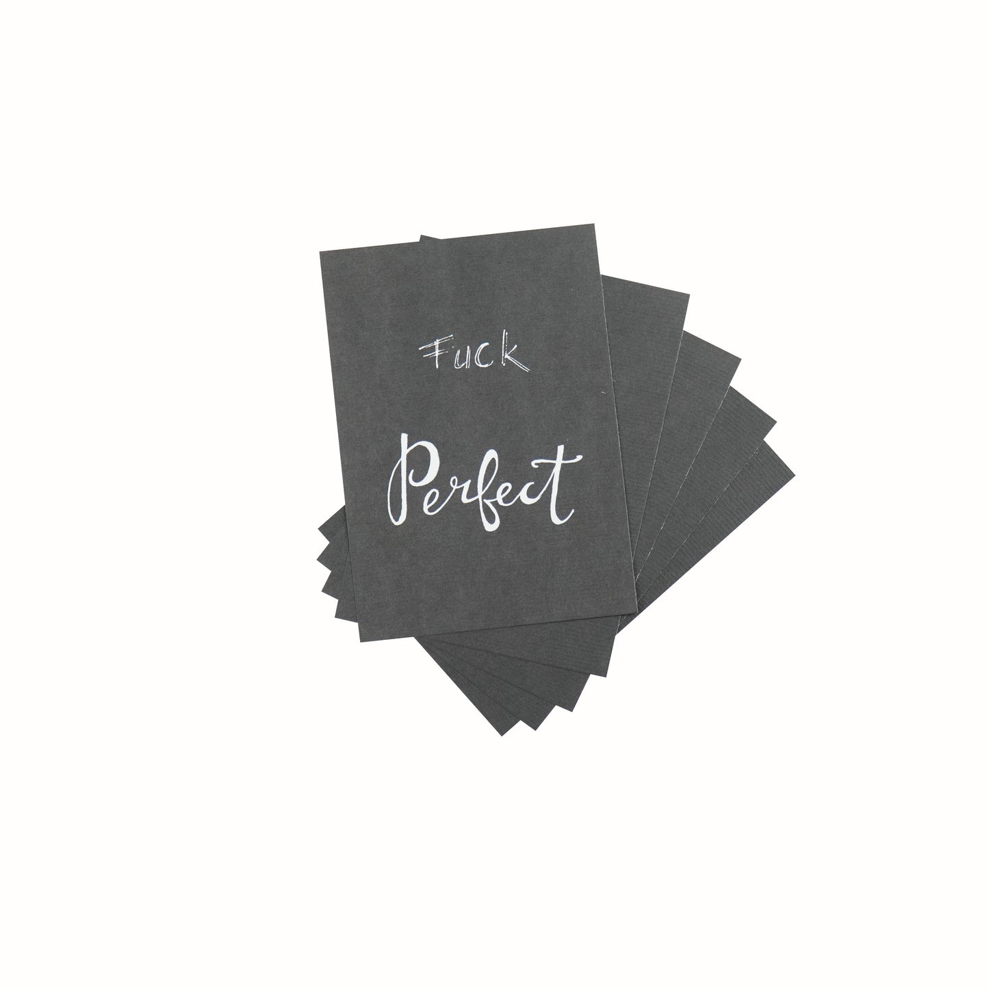 fuck perfect kaart zwart wit
