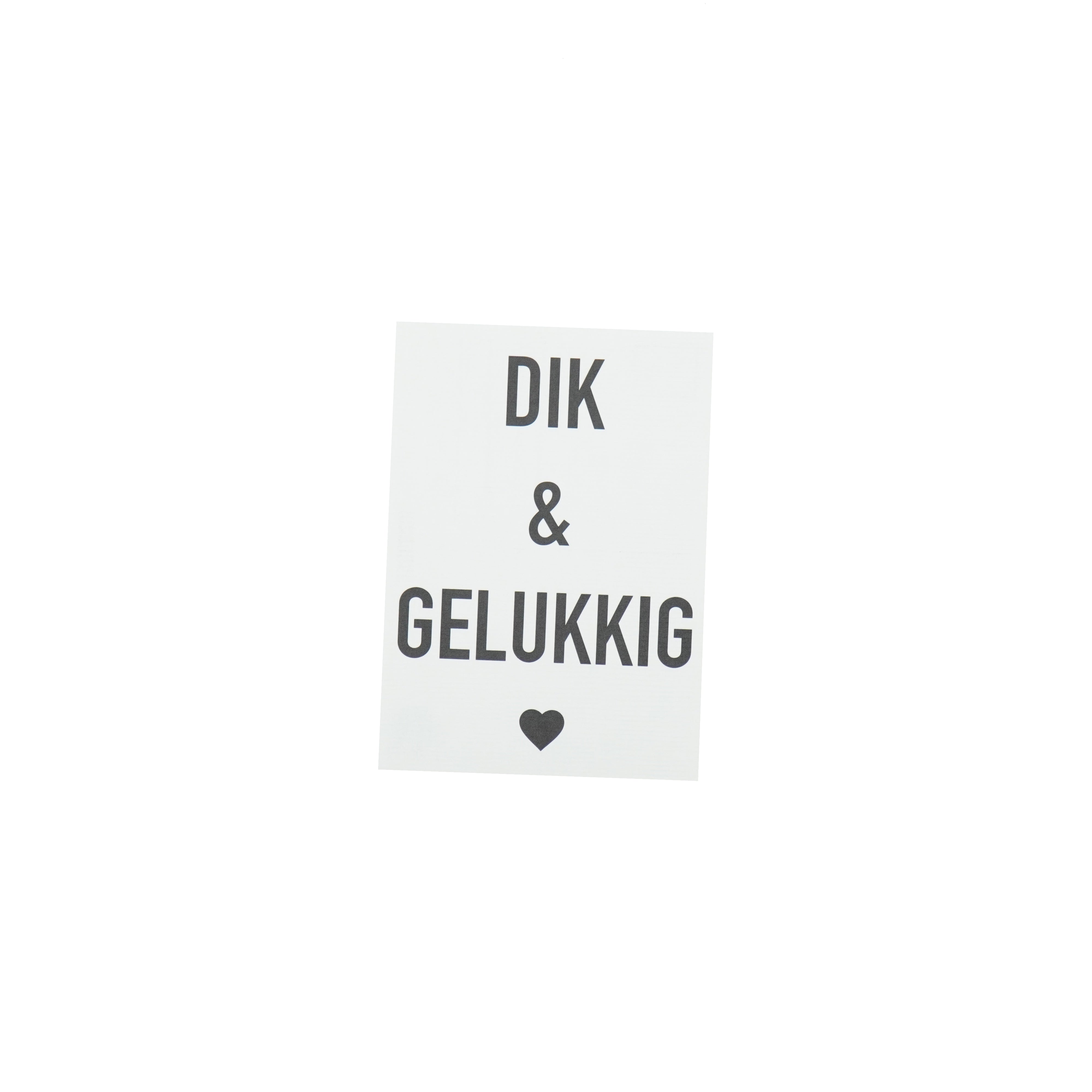 Ansichkaart - Dik & Gelukkig - Papier - Set van 5 - A6
