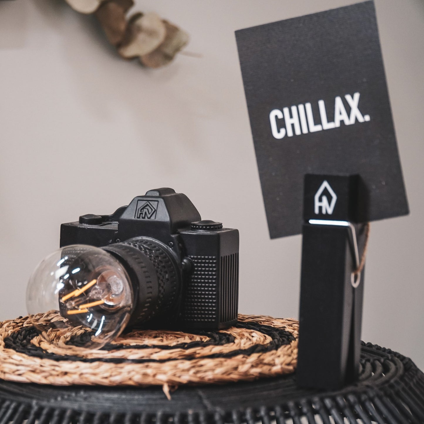 HV Camera Lamp - Zwart - 15x12cm