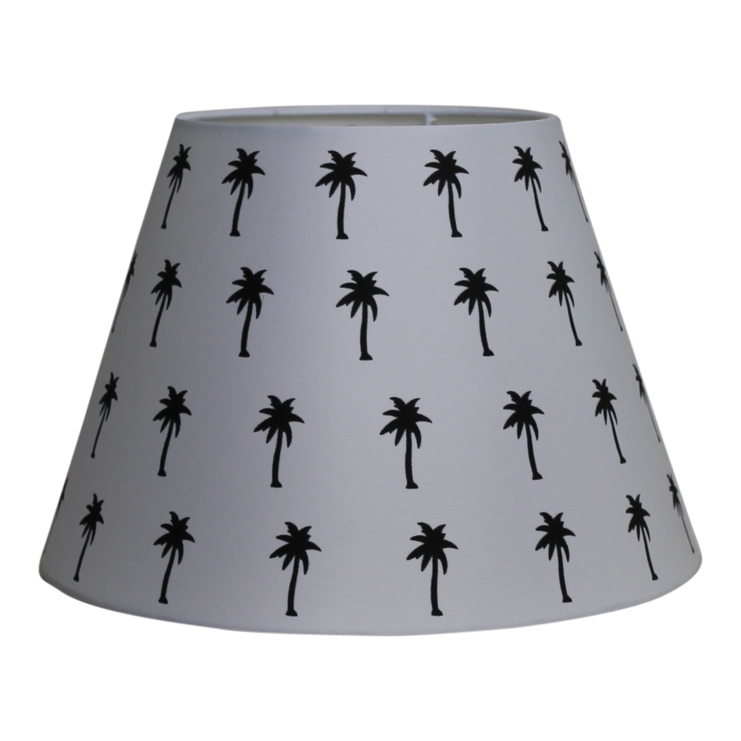 HV Palmboom Lampenkap - Zwart/Wit - 17x30x20cm