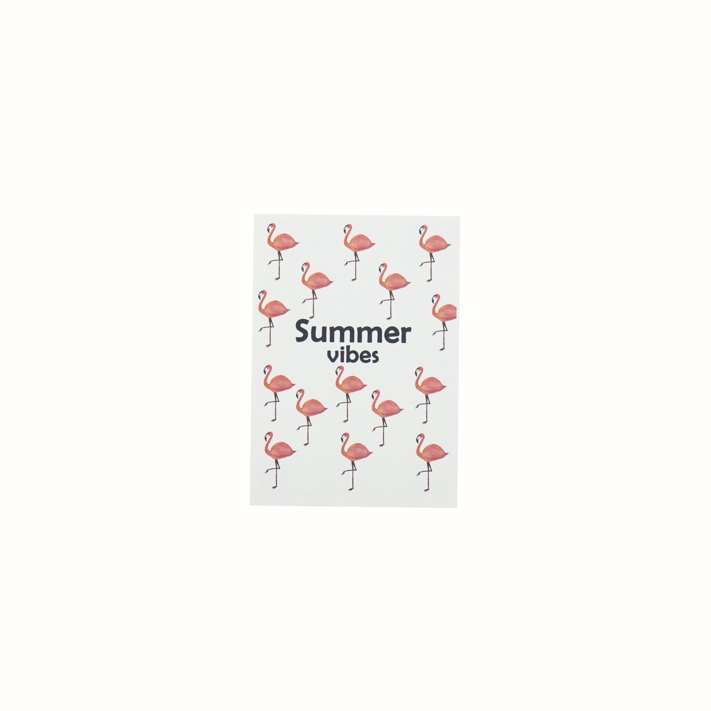 roze flamingo's ansichtkaart zomer