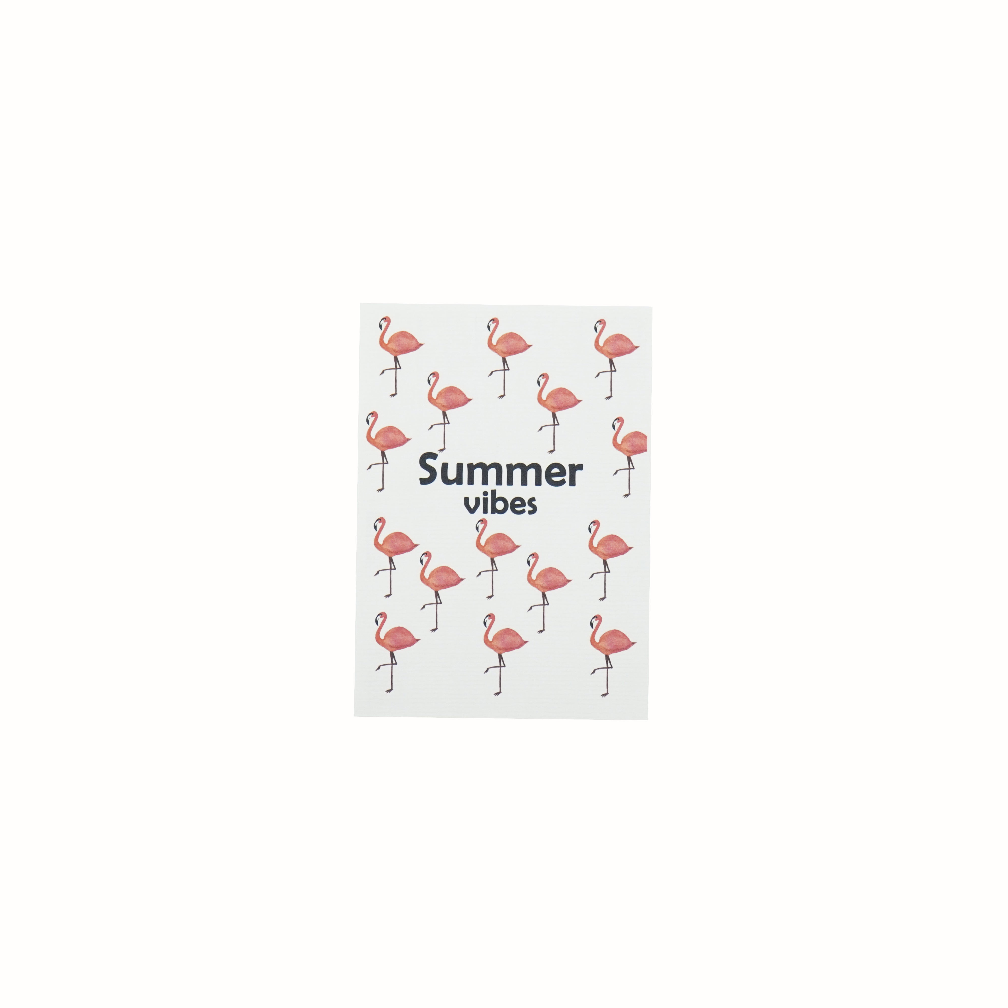 roze flamingo's ansichtkaart zomer