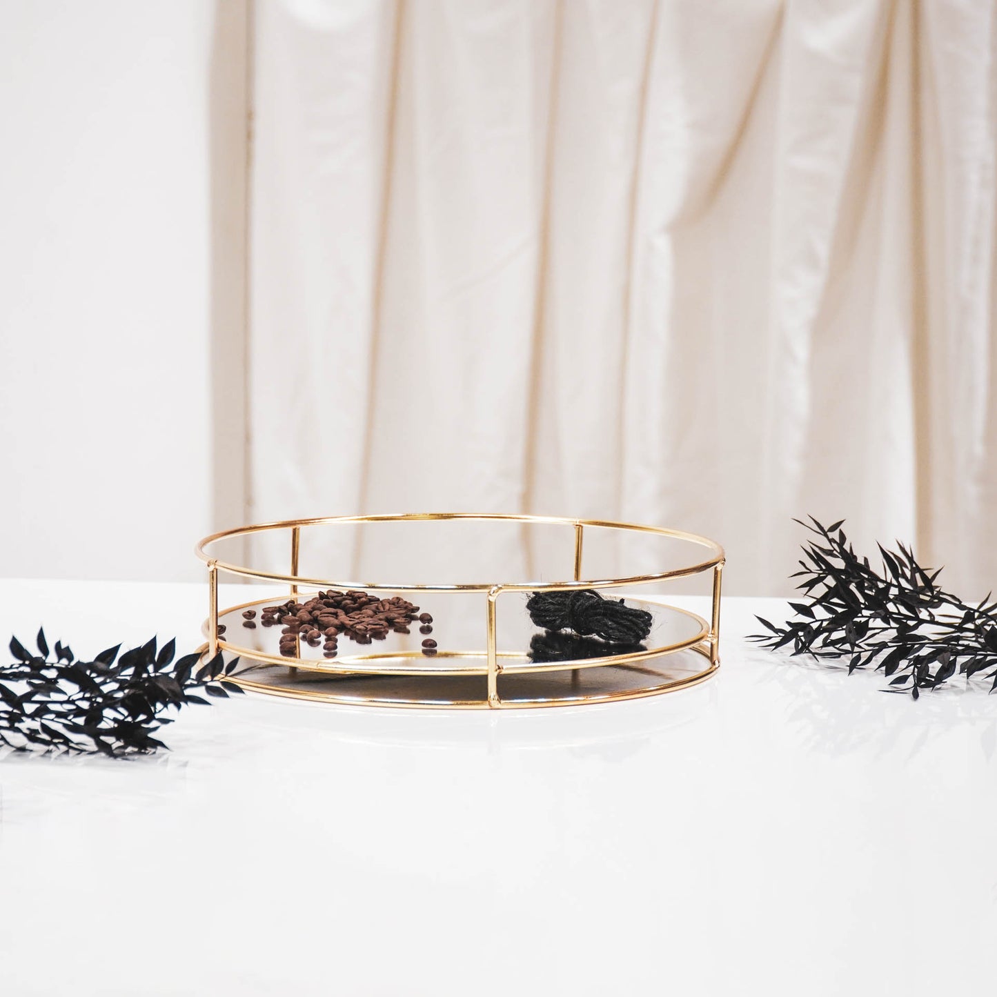 HV Rond Dienblad - Goud - 31x31x7cm