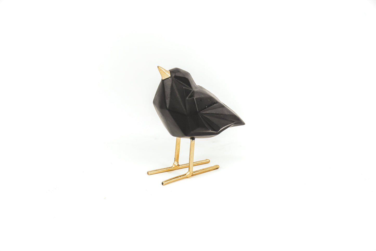 HV Lovebird Vogel - Zwart - 7x13x9 cm