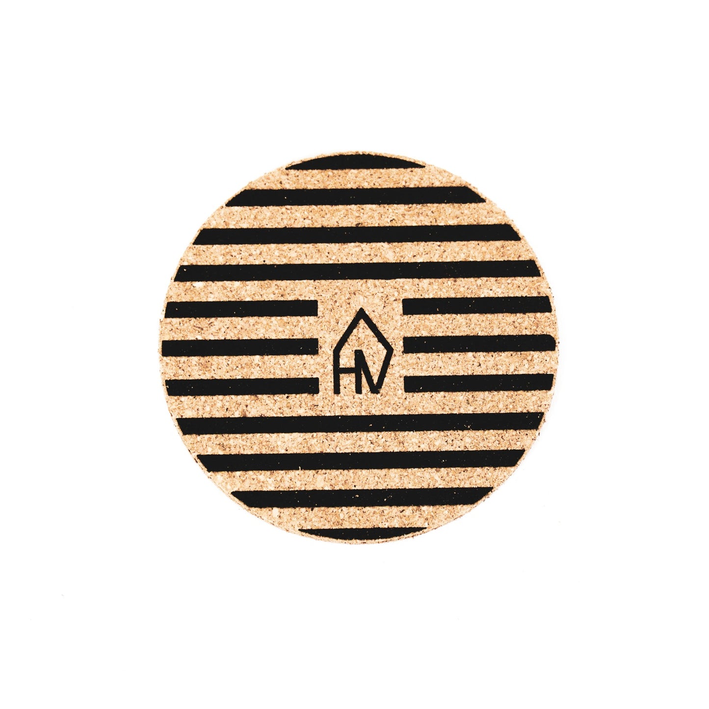 HV Stippen Onderzetters - Kurk - Set van 6 -10x10cm