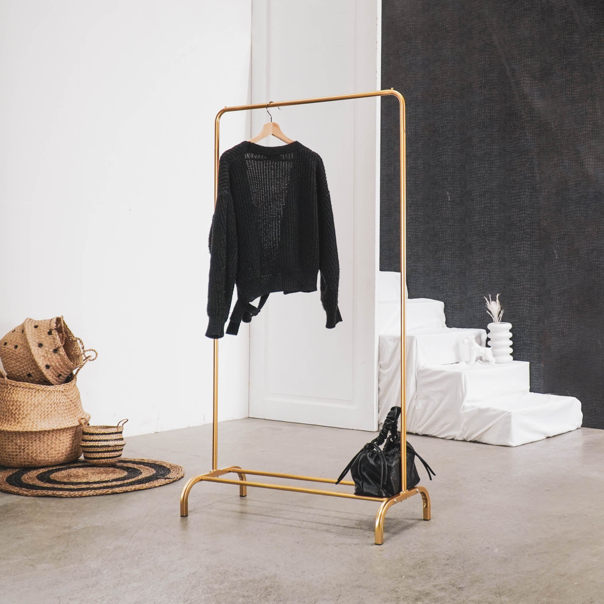 Kledingrek - Metaal - Goud - 80x40x150cm