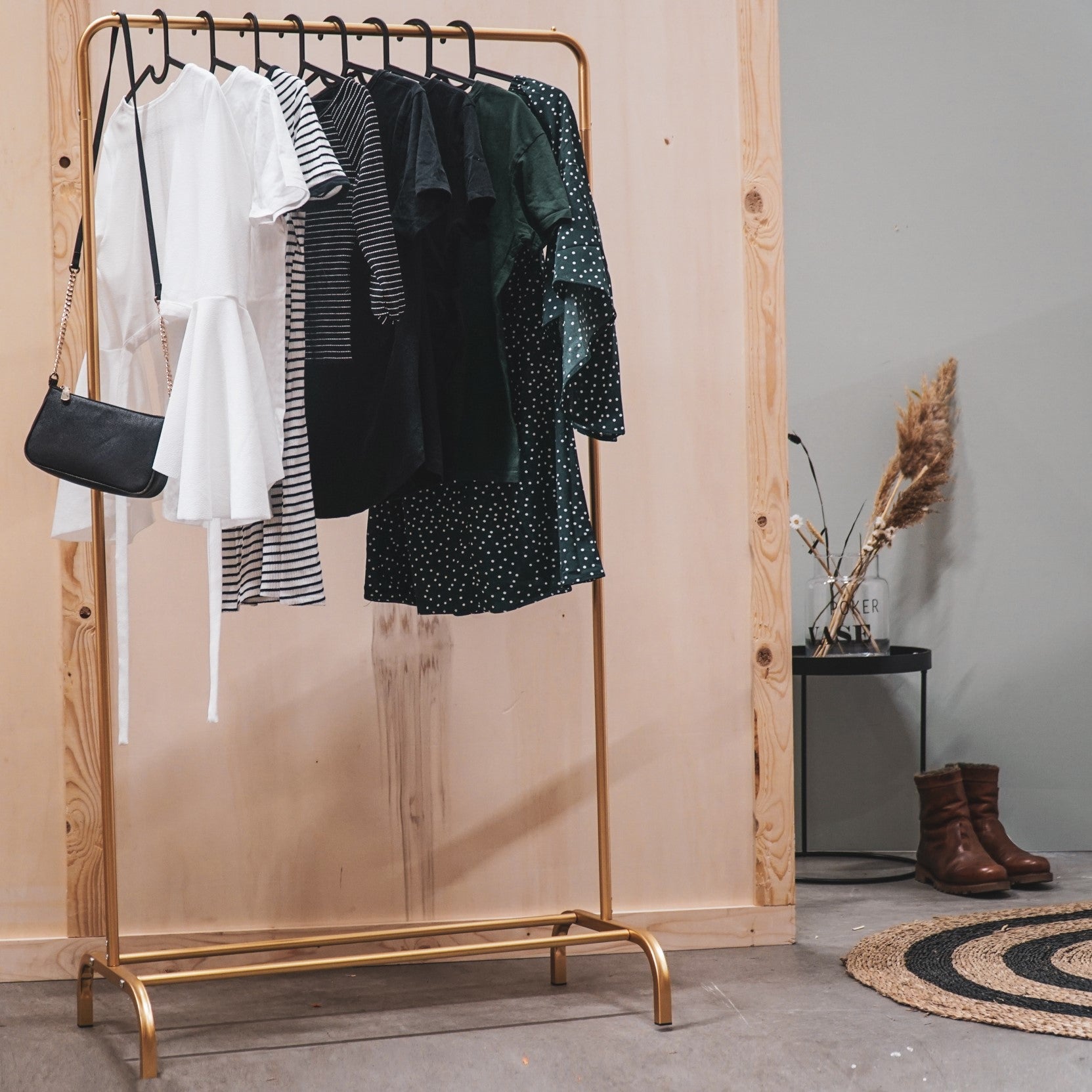 Kledingrek - Metaal - Goud - 80x40x150cm