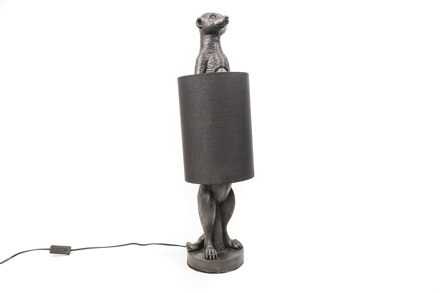 HV Stokstaartje Lamp - Zwart - 73x22 cm - incl. lampenkap