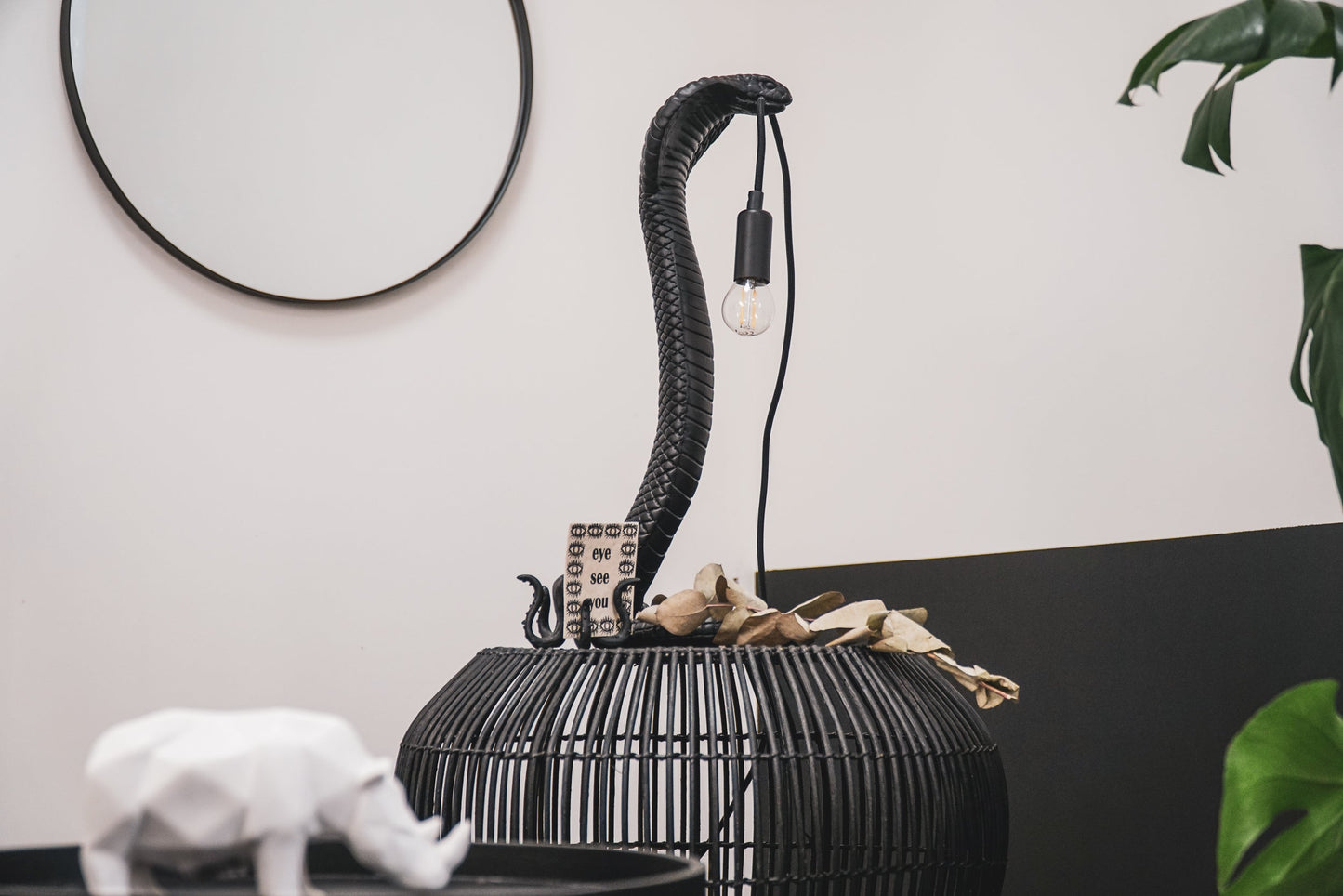 HV Slang lamp Zwart E14 20x20x49cm