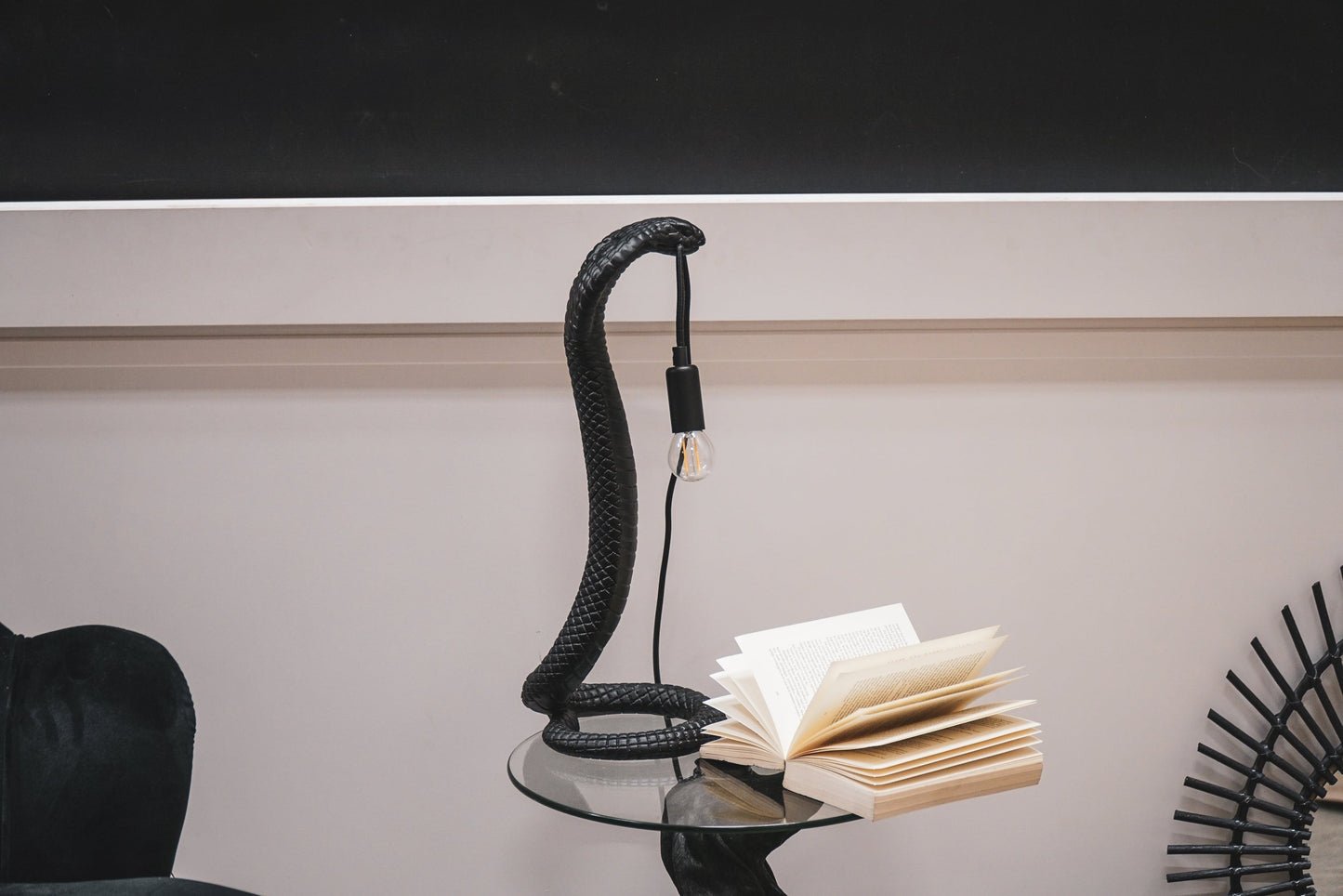 HV Slang lamp Zwart E14 20x20x49cm