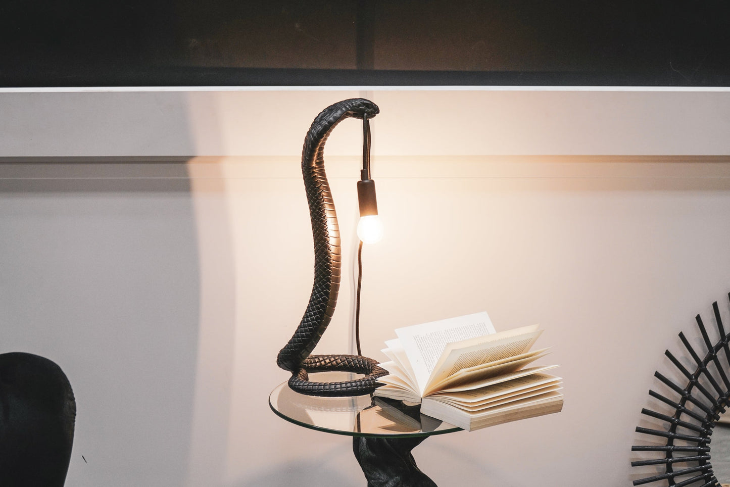 HV Slang lamp Zwart E14 20x20x49cm