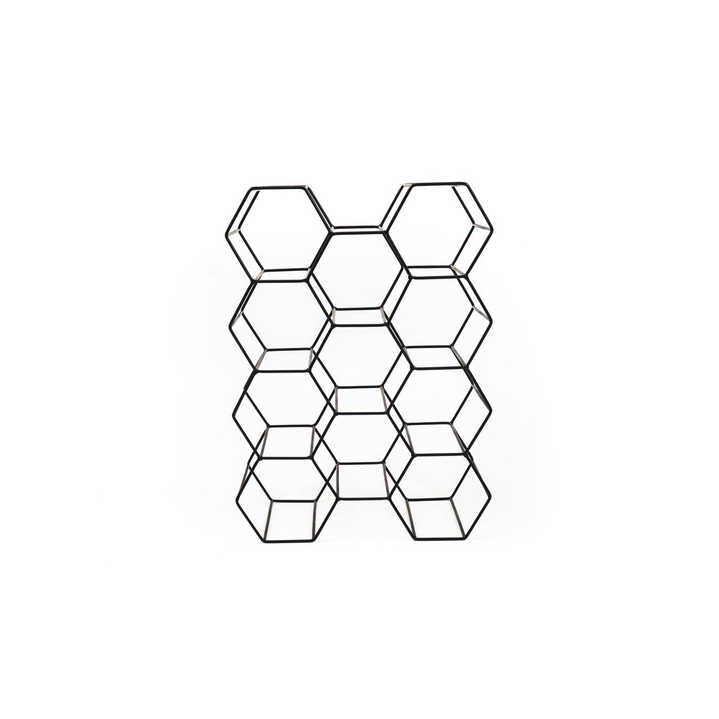 HV Wijnrek - Zwart Metaal - 43x31x16cm