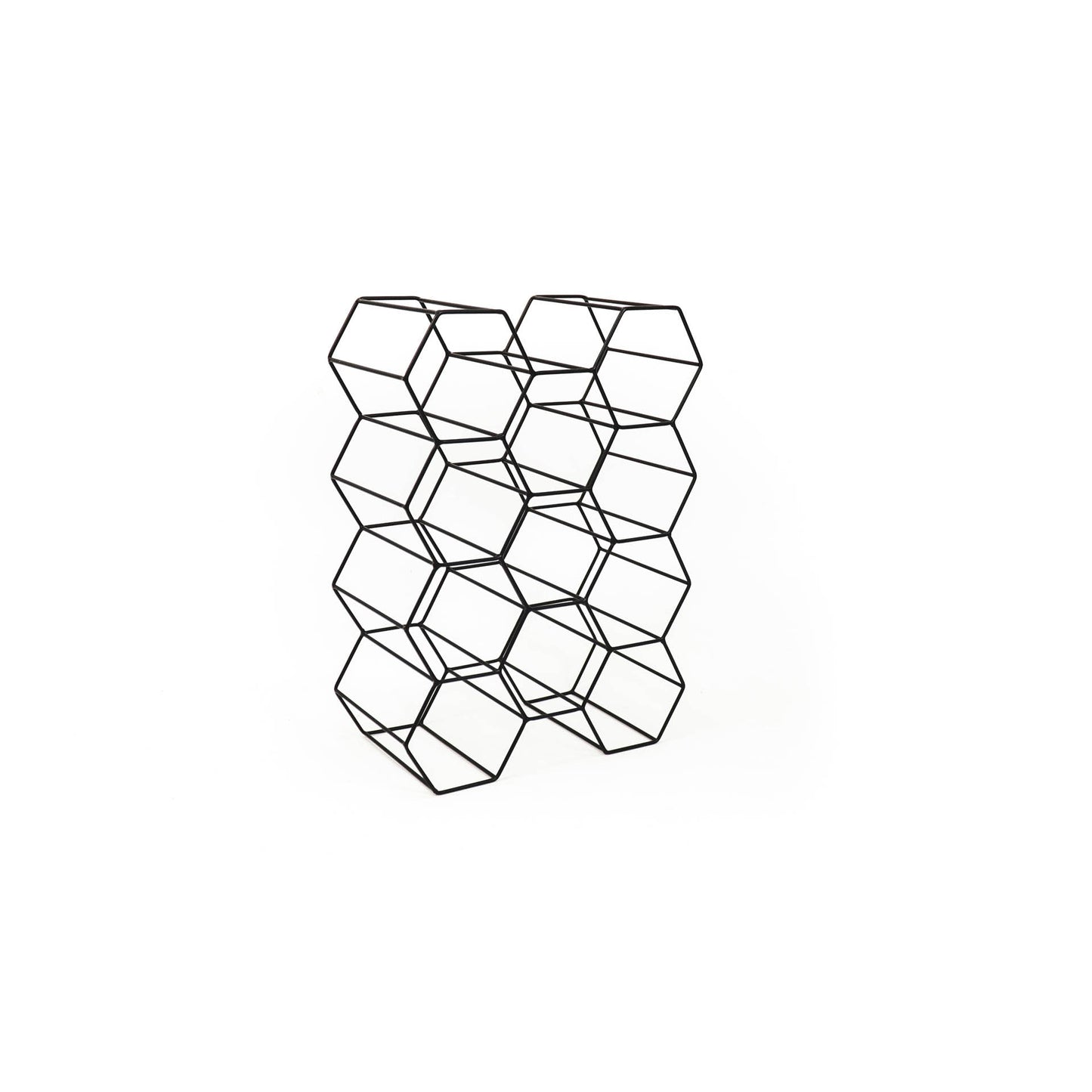 HV Wijnrek - Zwart Metaal - 43x31x16cm