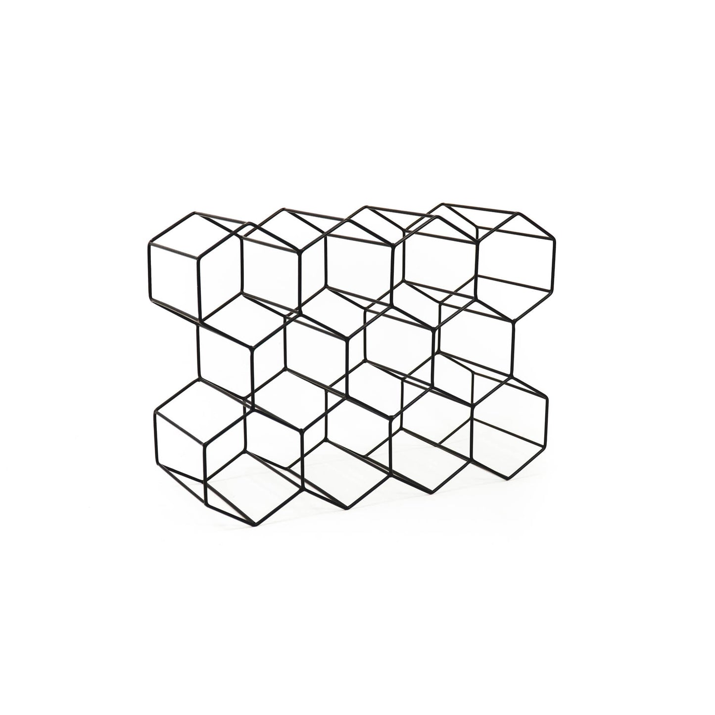 HV Wijnrek - Zwart Metaal - 43x31x16cm