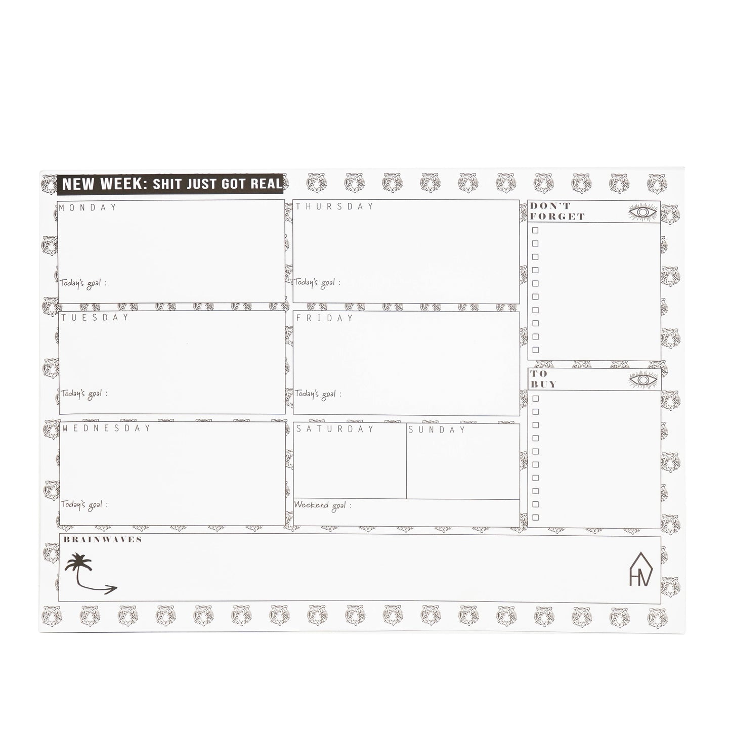 HV Weekplanner - Tijgerhoofd - A4