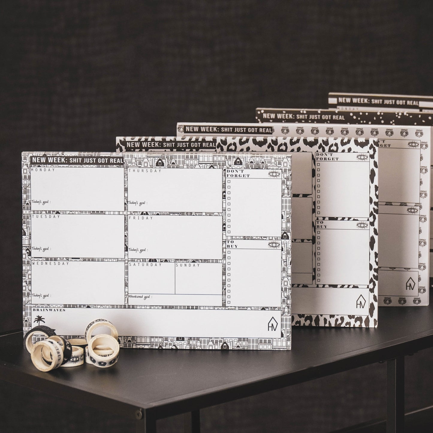 HV Weekplanner - Amsterdamse huisjes - A4