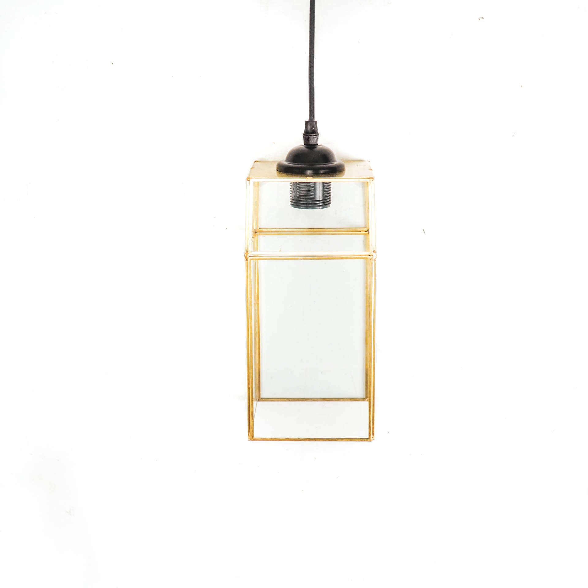 Hanglamp - Goud - Metaal/Glas - 12x25cm