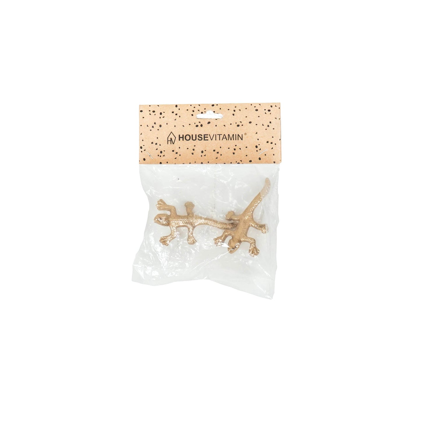 HV Salamander Kaarsenpinnen - Goud - Set van 2 - 8x4x1cm