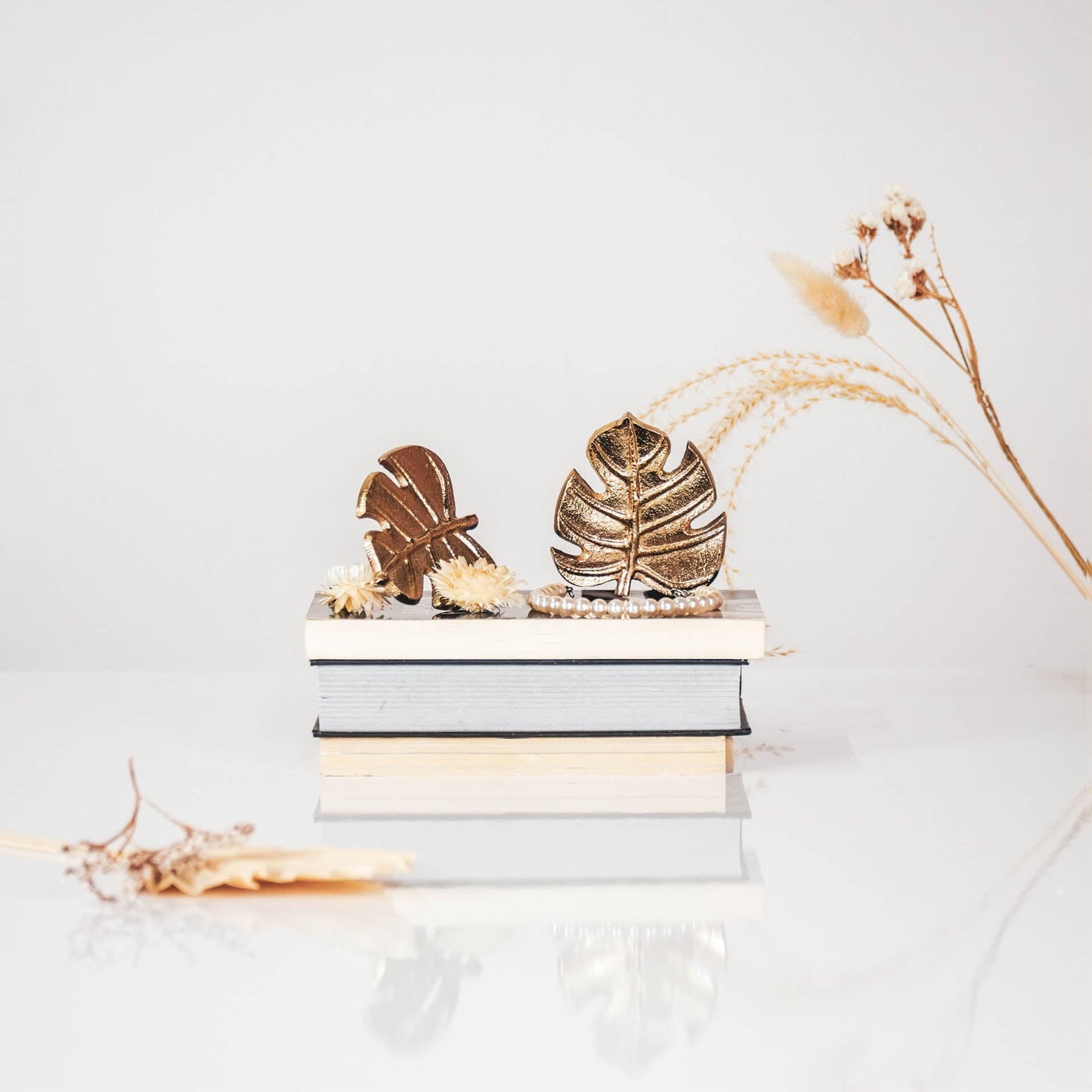 HV Monstera Deurknoppenset - Goud - 12x8x12cm