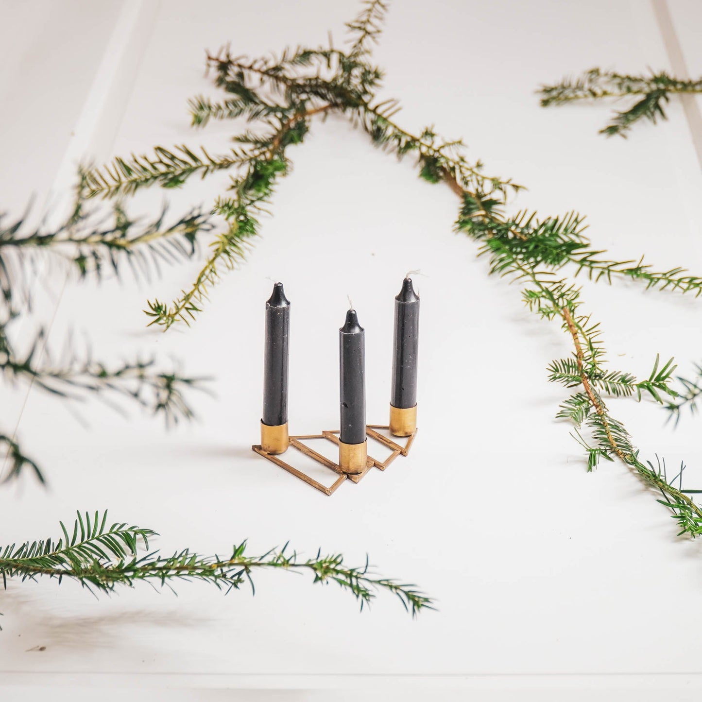 HV Kerstboom Kandelaar - Glas - 3 cups - Goud