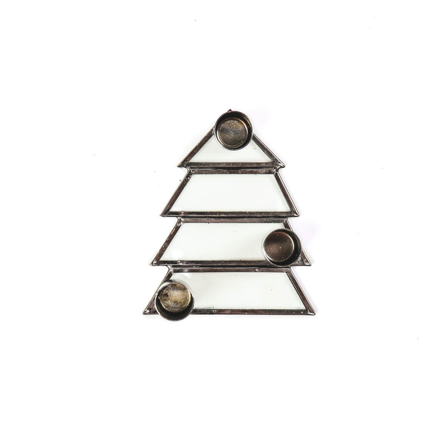 HV Kerstboom Kandelaar-Glas - 3 cups - Zwart