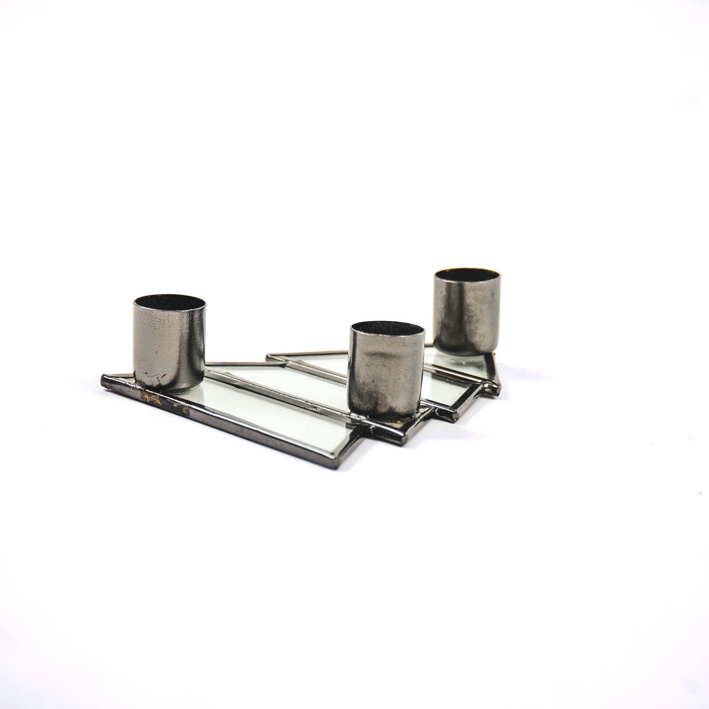 HV Kerstboom Kandelaar-Glas - 3 cups - Zwart