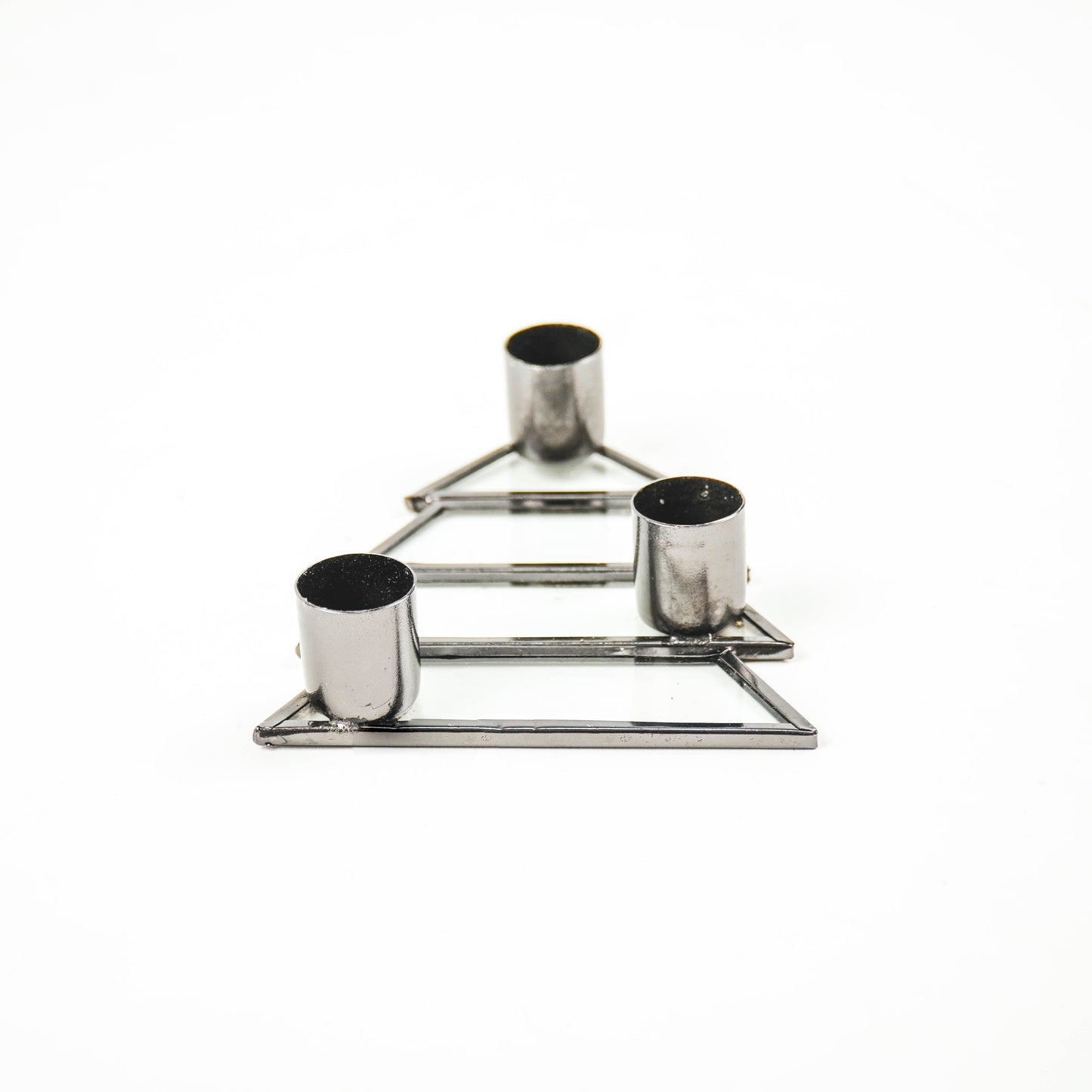 HV Kerstboom Kandelaar-Glas - 3 cups - Zwart