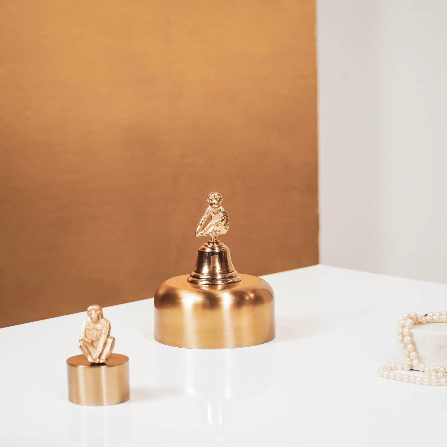 HV Butler Bel - Aap - Goud - 6x6x10cm