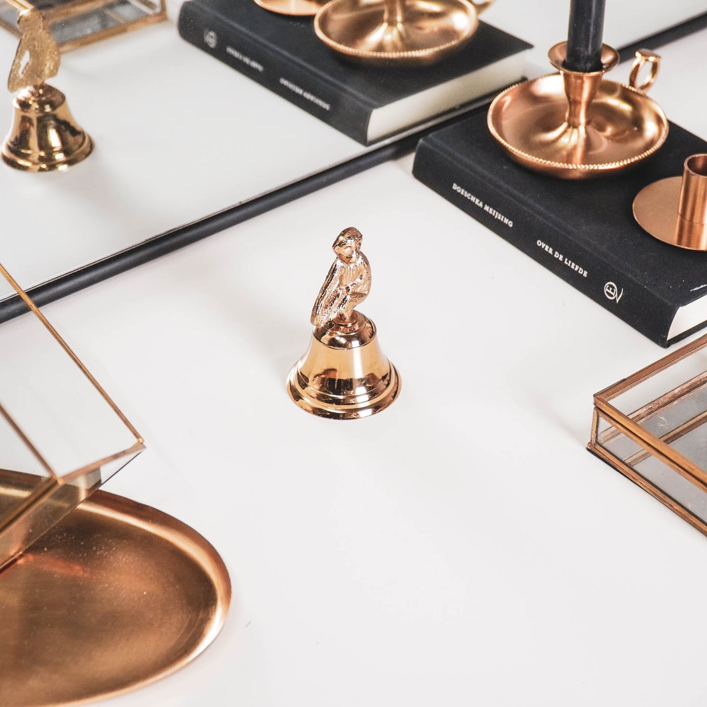HV Butler Bel - Aap - Goud - 6x6x10cm