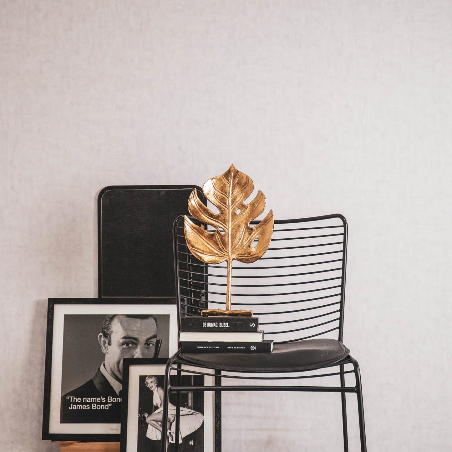 HV Decoratie Blad - Goud - 23x7x39cm