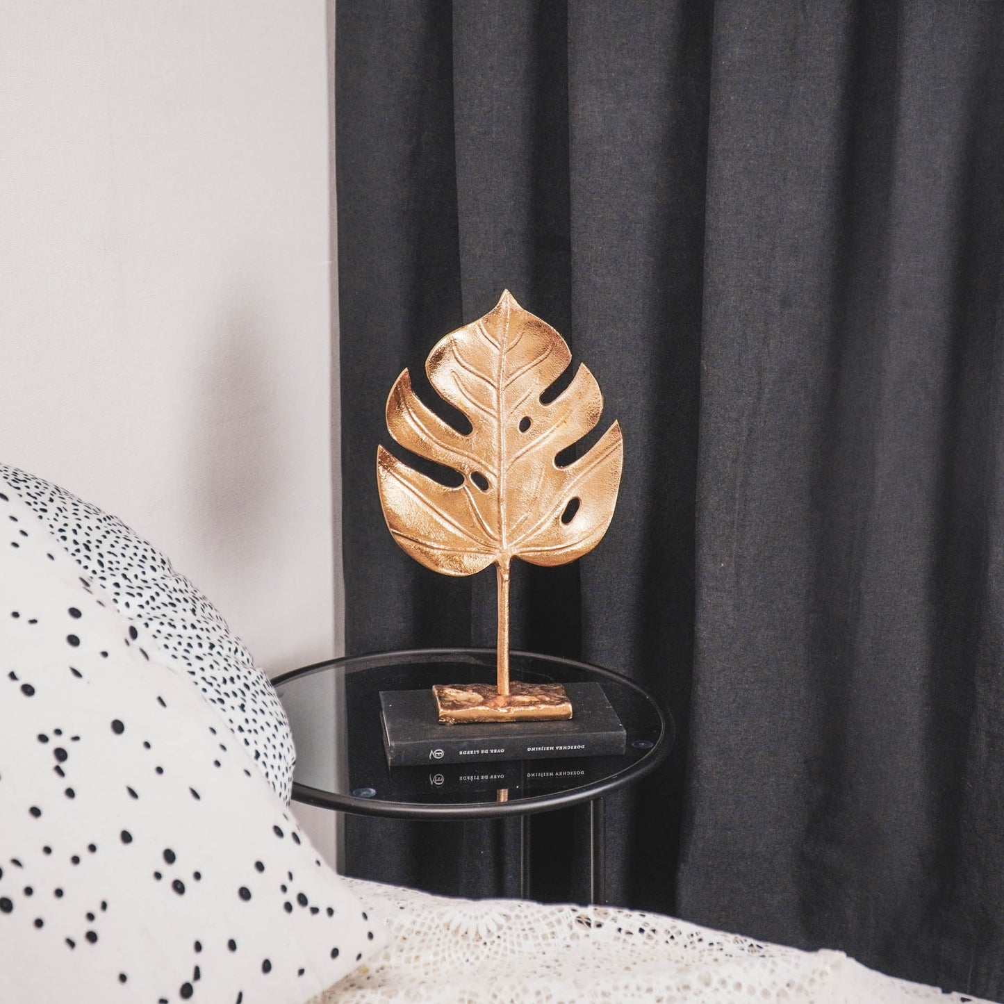 HV Decoratie Blad - Goud - 23x7x39cm