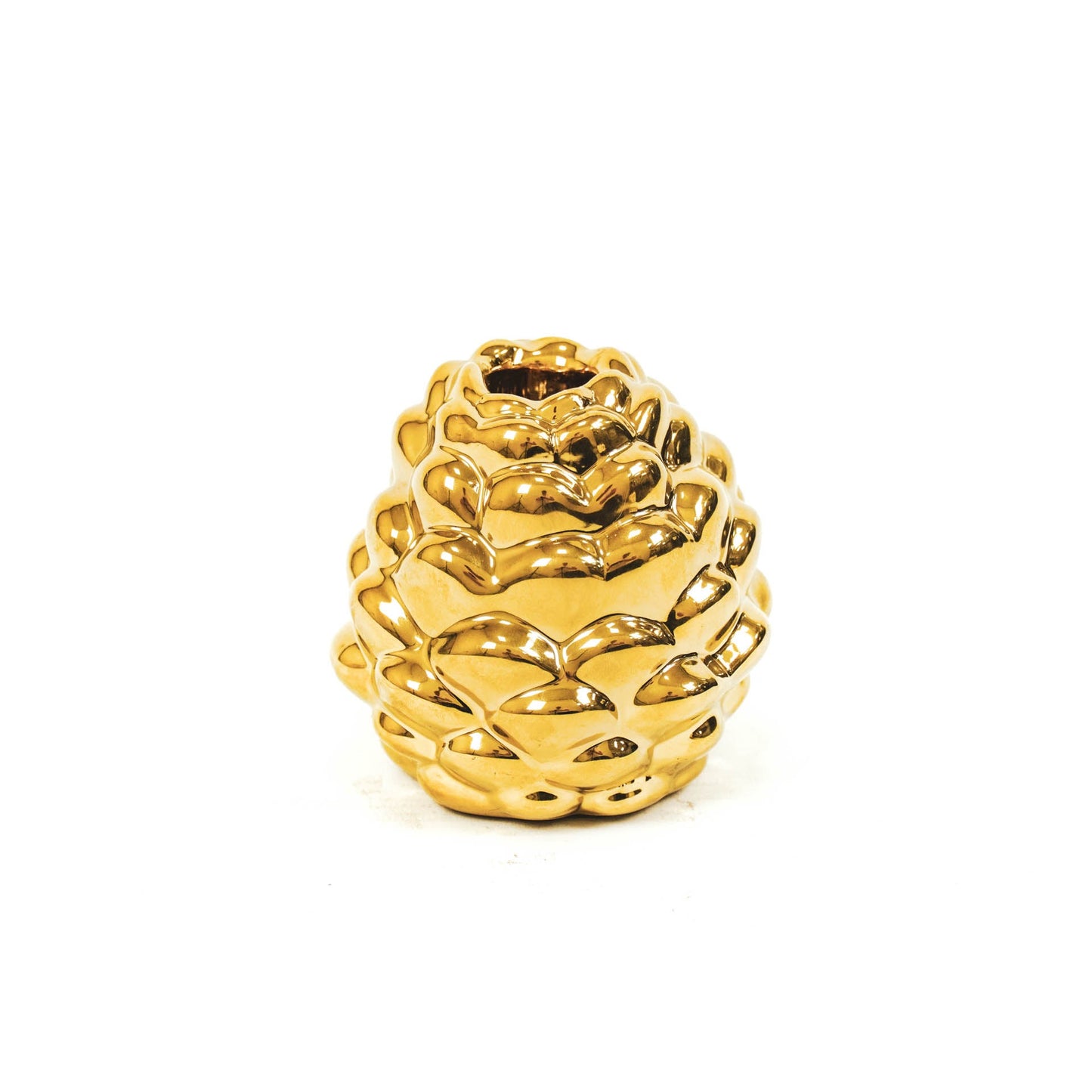 HV Dennenappel Kandelaar - Goud - 9x8,5cm