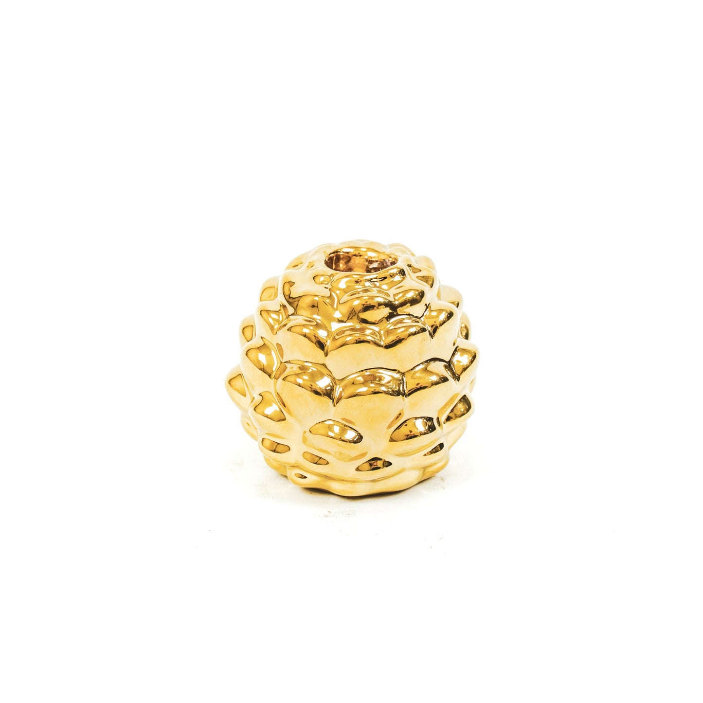 HV Dennenappel Kandelaar - Goud - 8x7cm