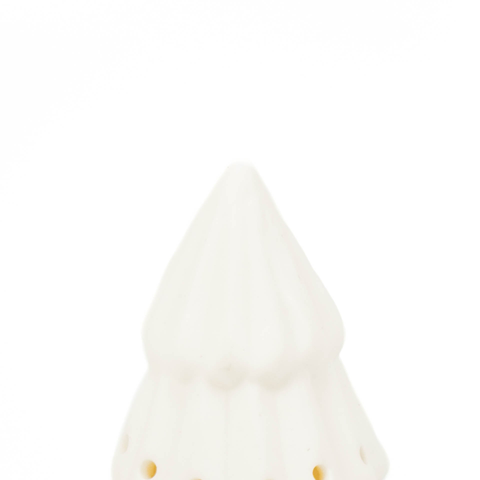 Led Lamp - Kerstboom - Keramiek - Wit - 9x9x15,5cm