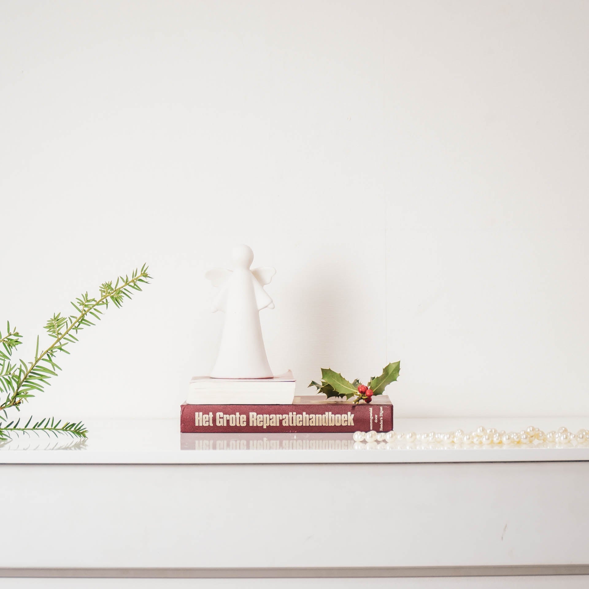 Led lamp - Engel - Keramiek - Wit - 9x6x16,5cm