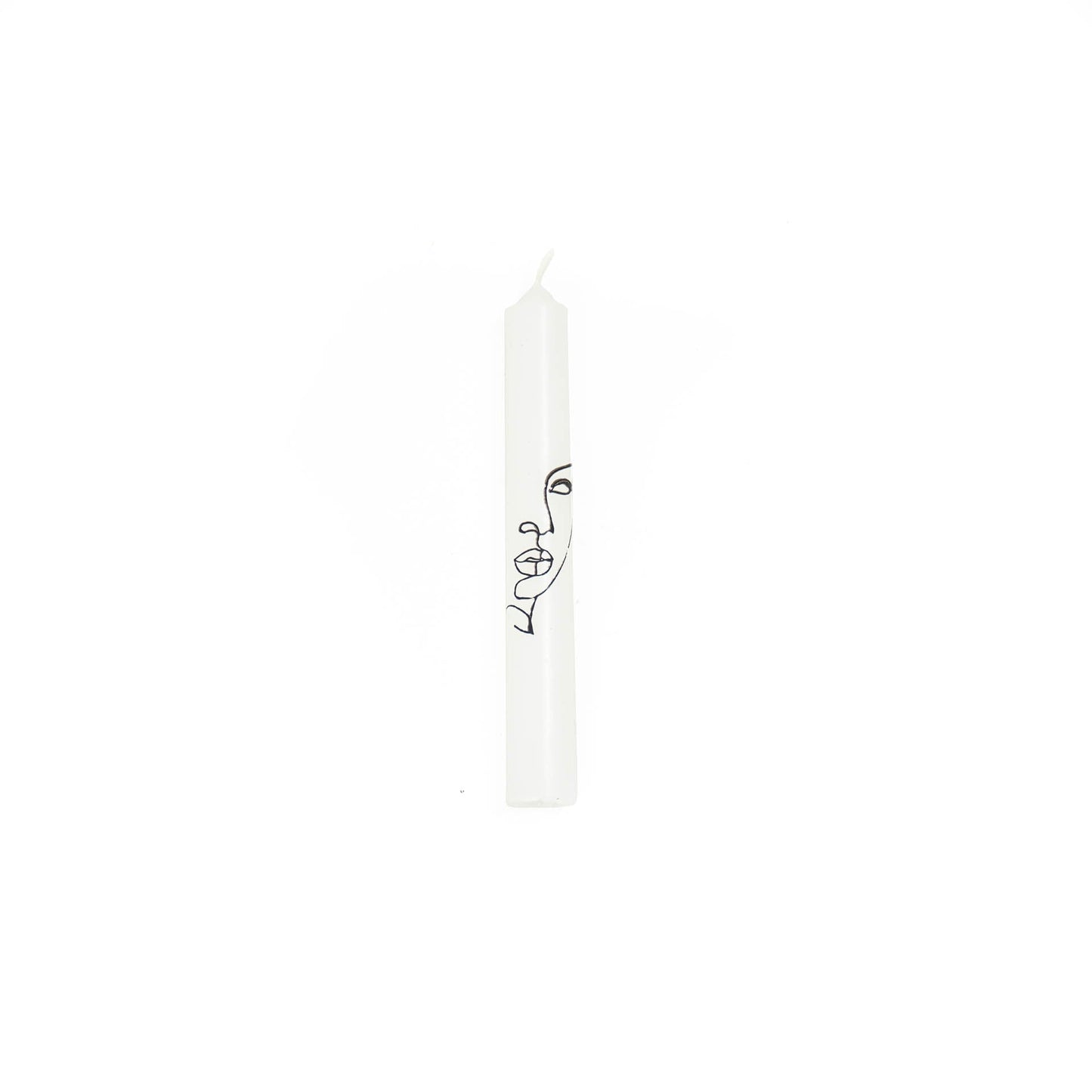 HV Gezicht Kaarsen - Wit - Set van 6 - 2,3x14cm