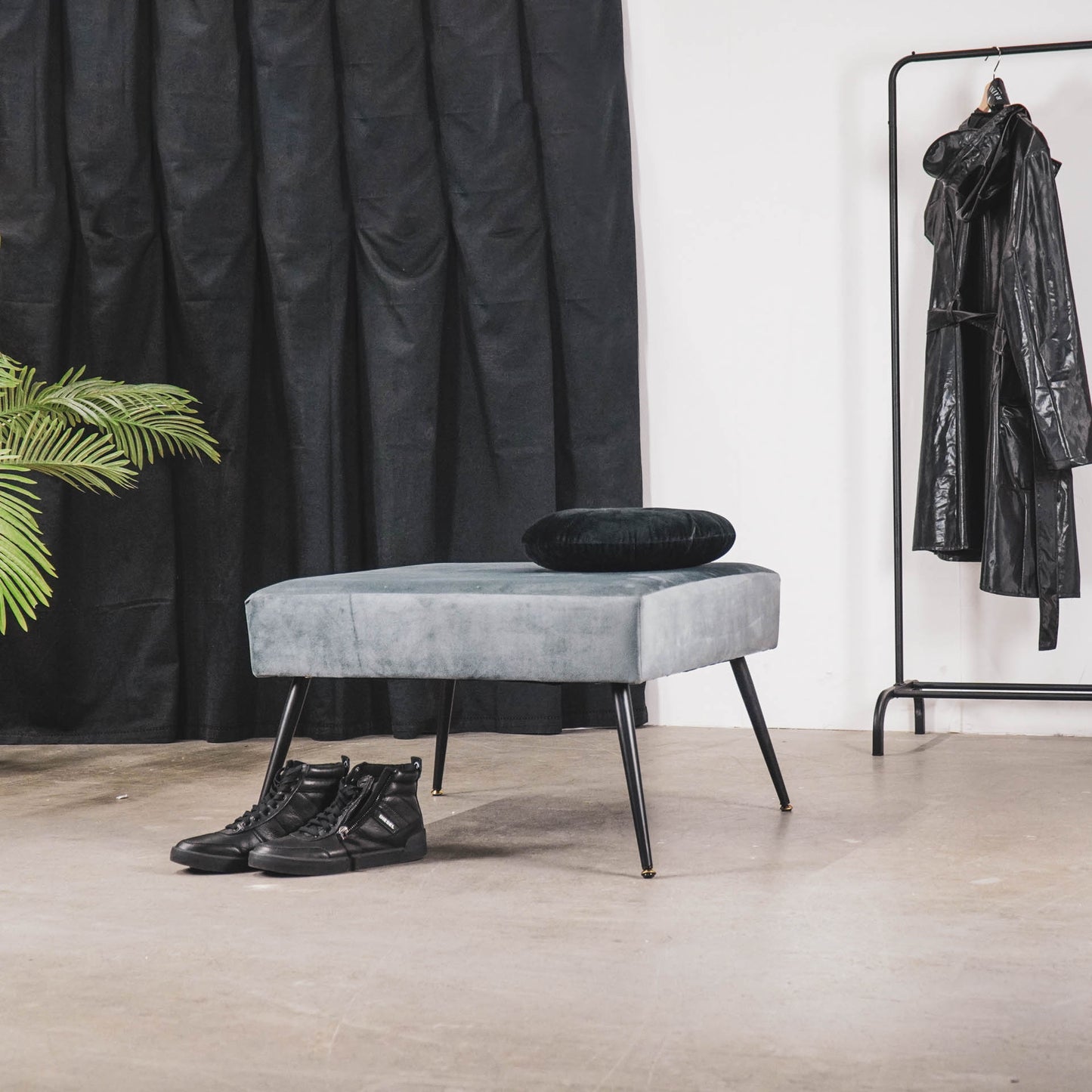 HV Hocker Poef - Grijs - 70x70x44cm