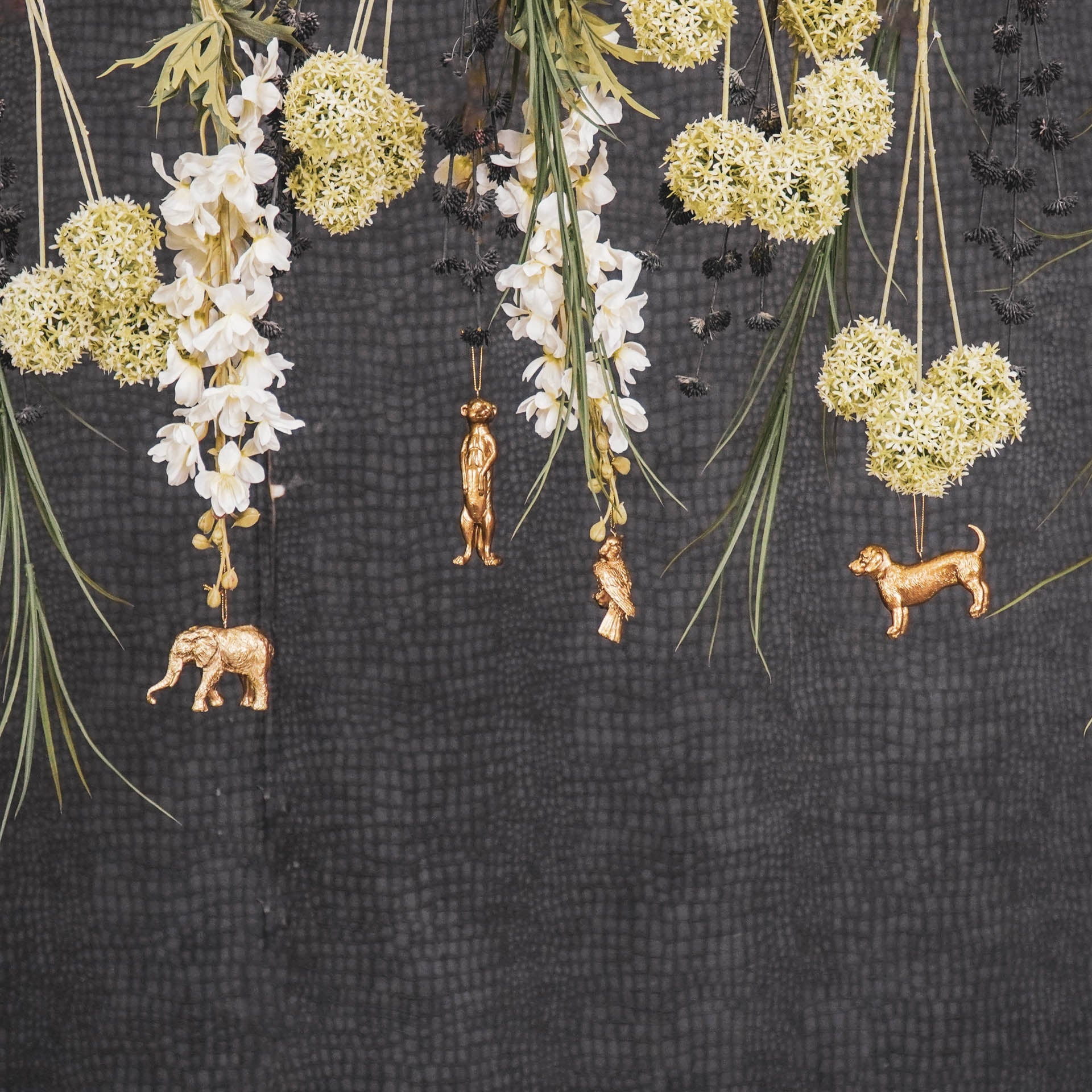 Kersthanger - Olifant - Polyresin - Goud - 9,5x6,5x4cm